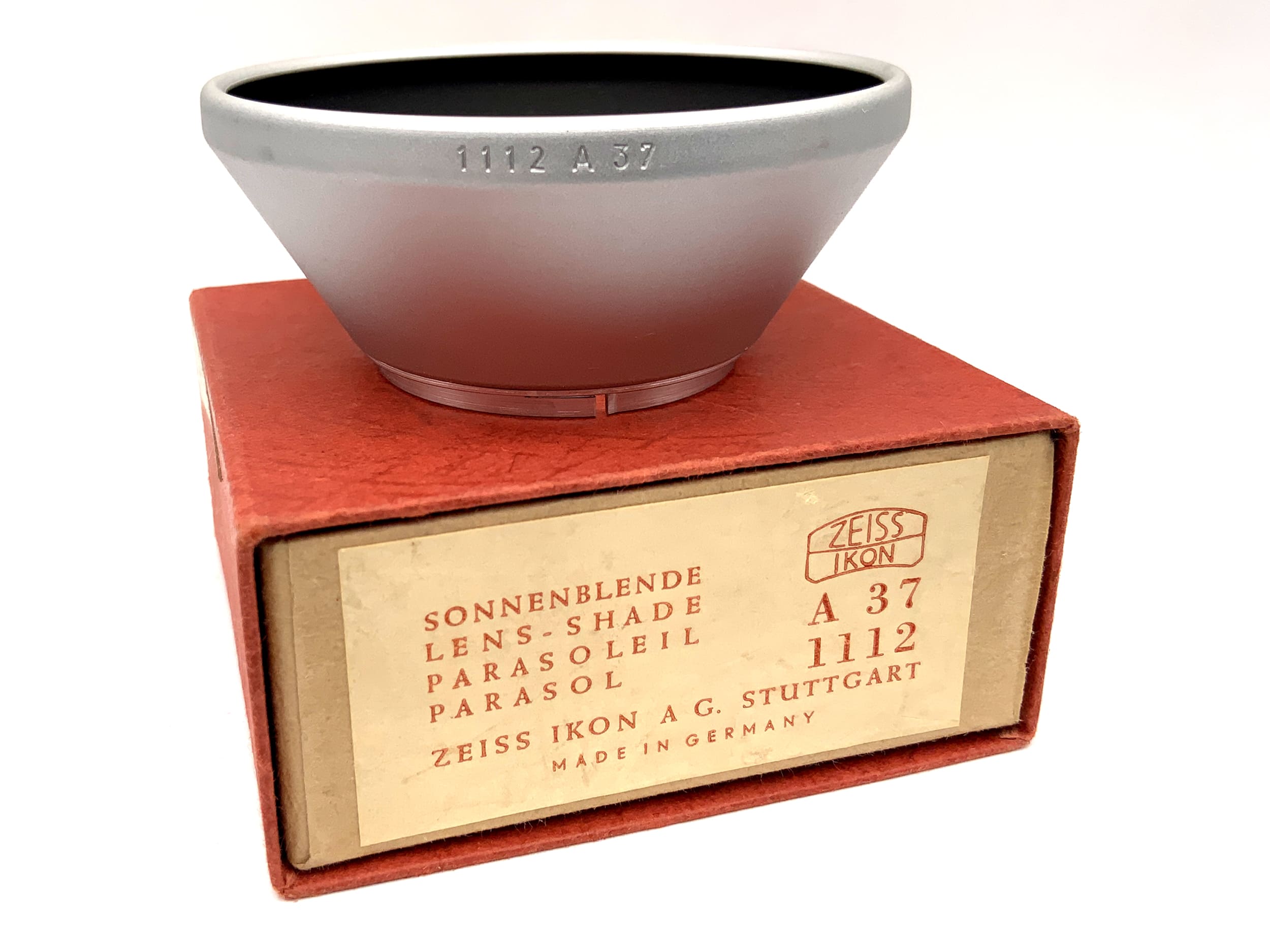 Zeiss Ikon 1112 Gegenlichtblende A37 Metallblende silber für Super Ikonta