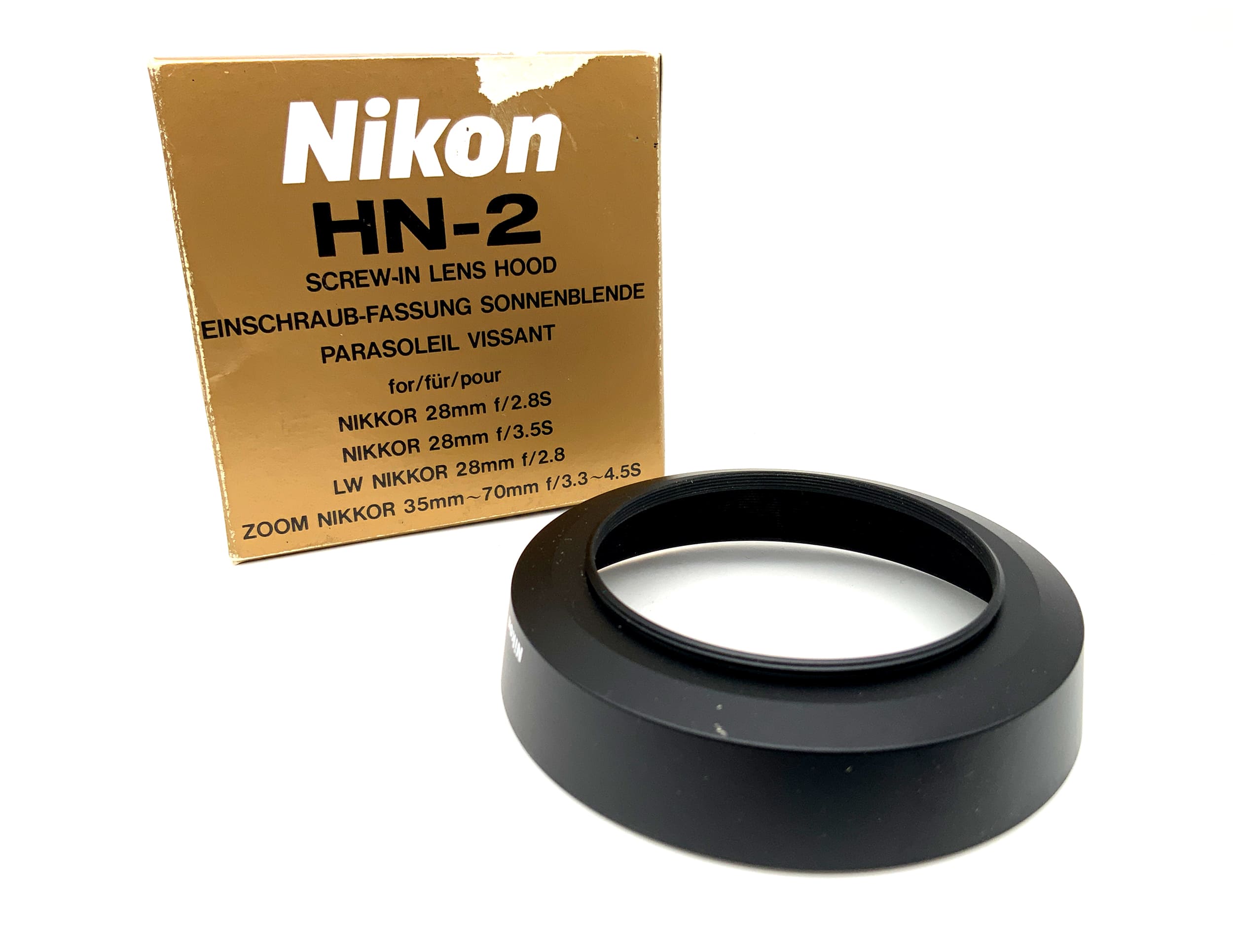 Nikon HN-2 Gegenlichtblende Metall metal in OVP lenshood Sonnenblende