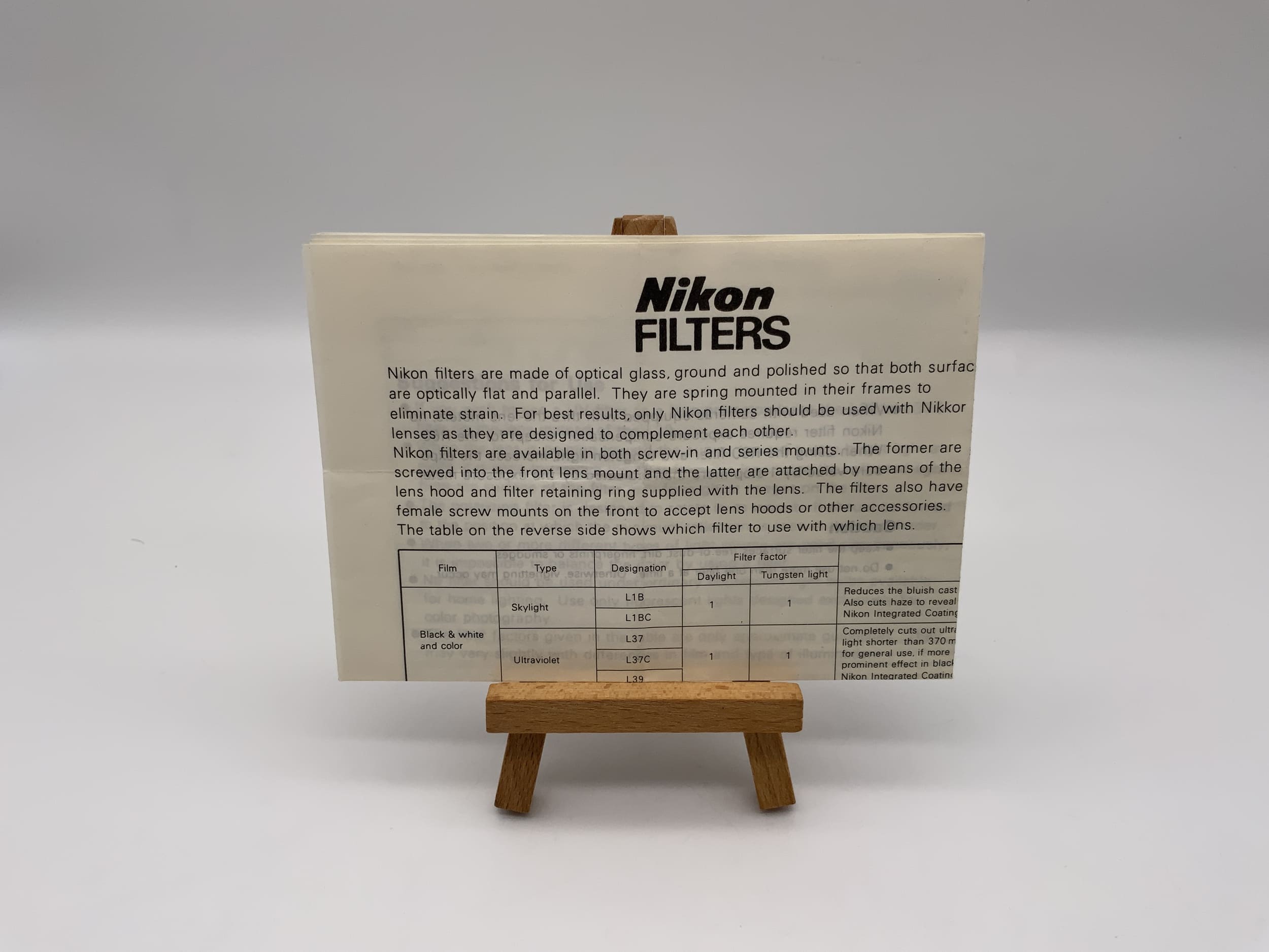 Nikon Filters Bröschüre Englisch Magazin Zeitschrift