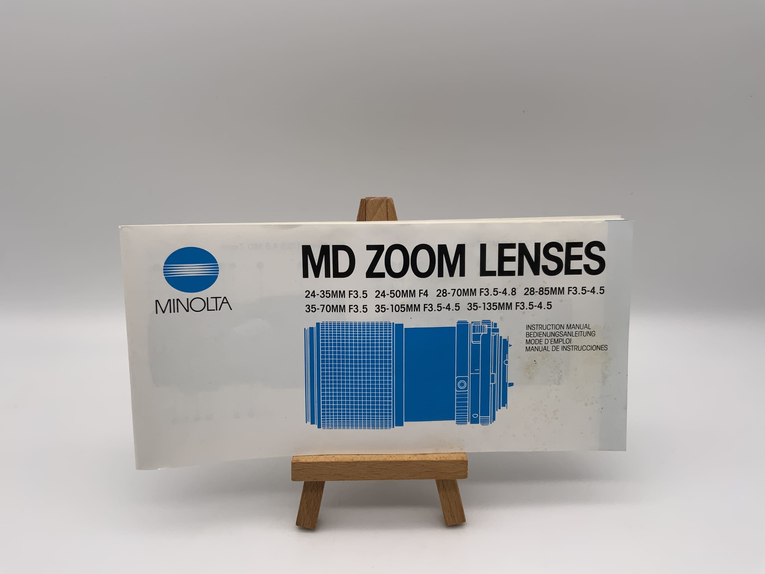 Minolta MD Zoom Lenses Bedienungsanleitung Deutsch Gebrauchsanweisung