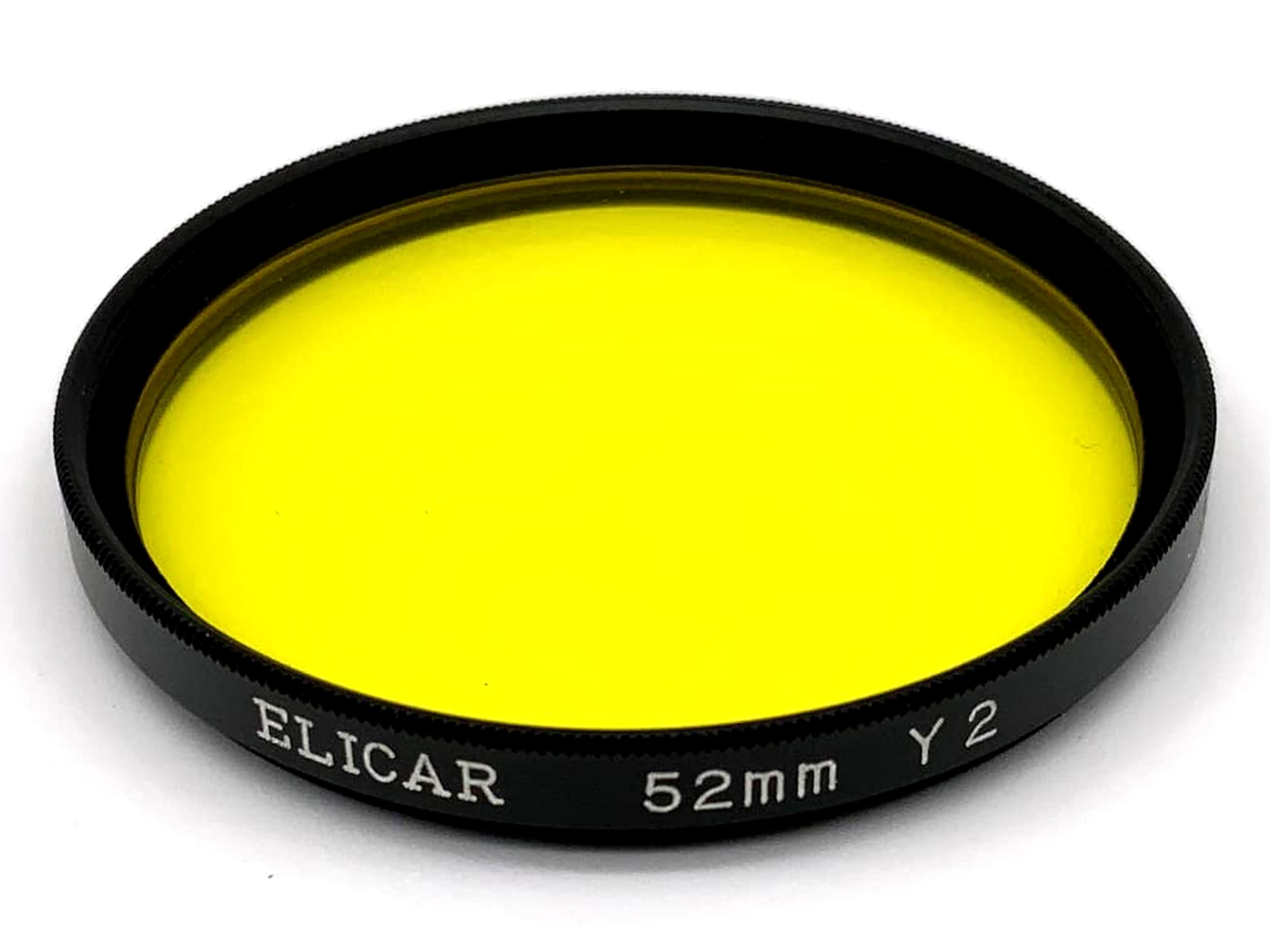 Elicar Farbfilter 52mm Filter Gelb Y2 Filtergewinde