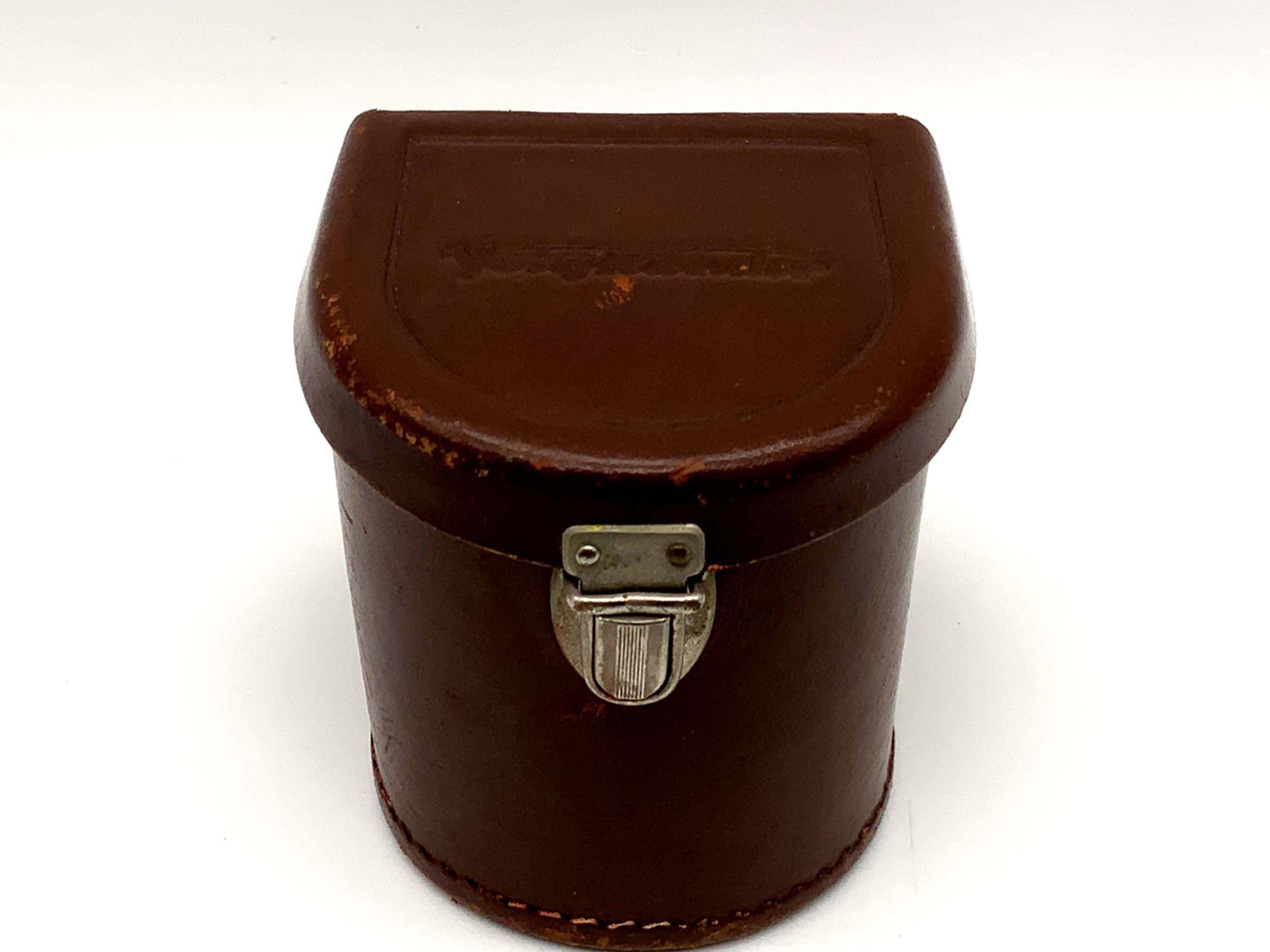 Voigtländer 80/089 Tasche braun Leder hardcase Köcher lens case Fototasche