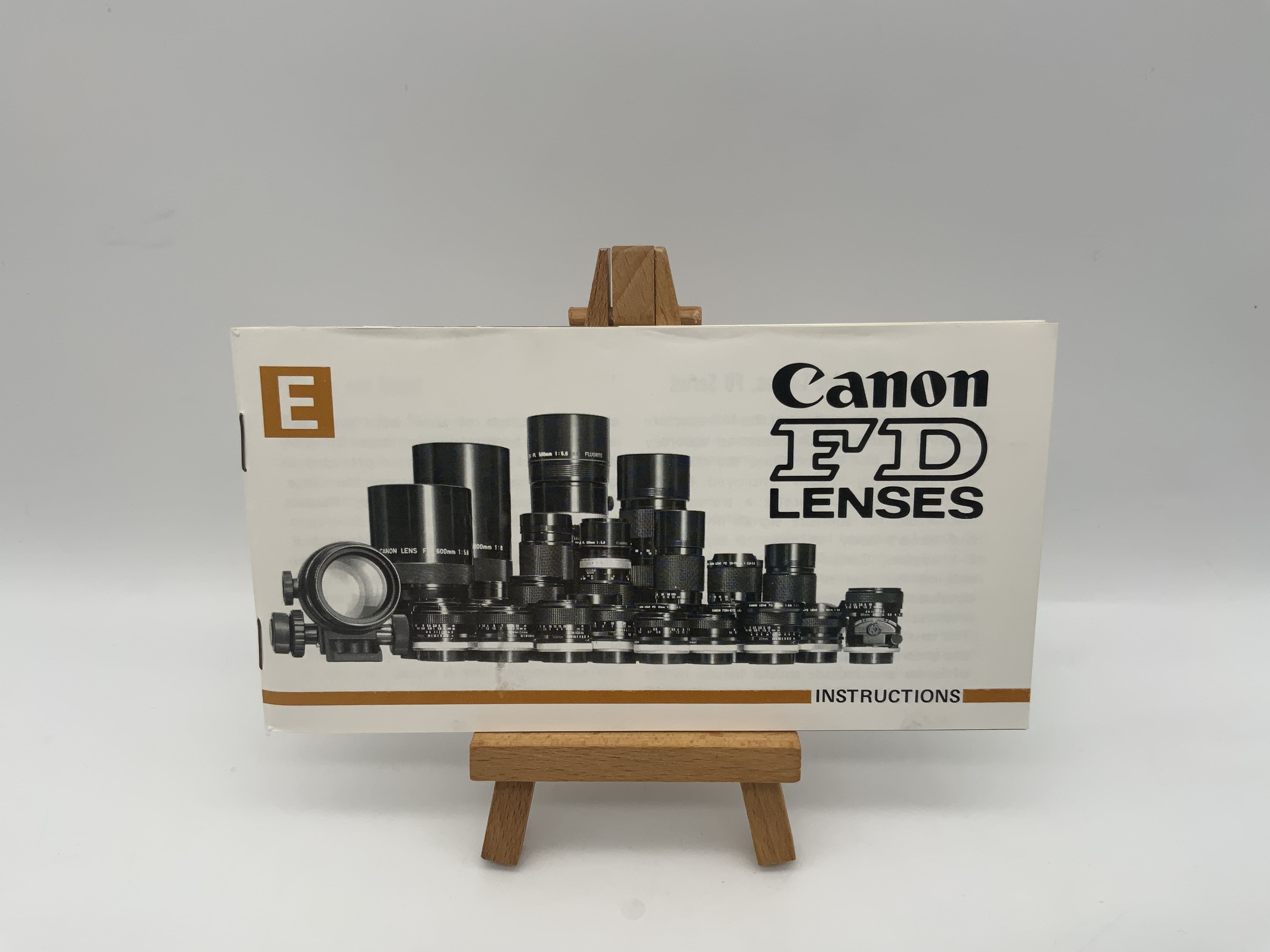 Canon FD Lenses Gebrauchsanweisung Bedienungsanleitung Englisch