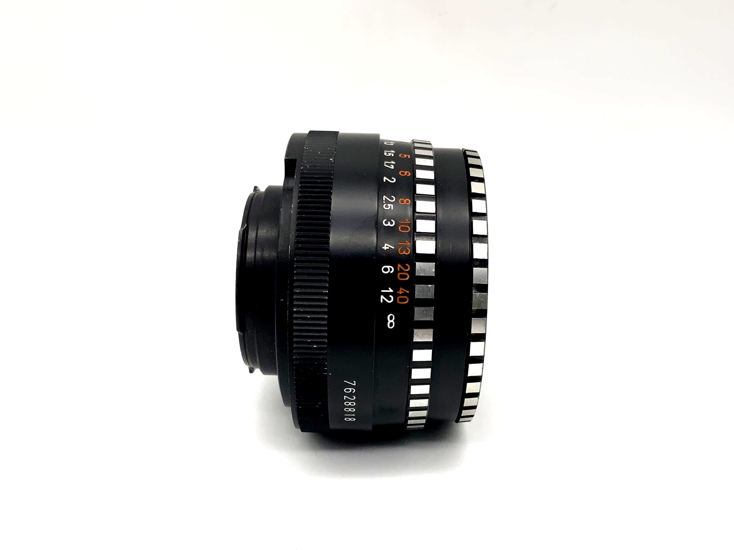 Meyer Optik Görlitz 50mm 1:2.8 Objektiv Domiplan Zebra automatic Lens (Exa)