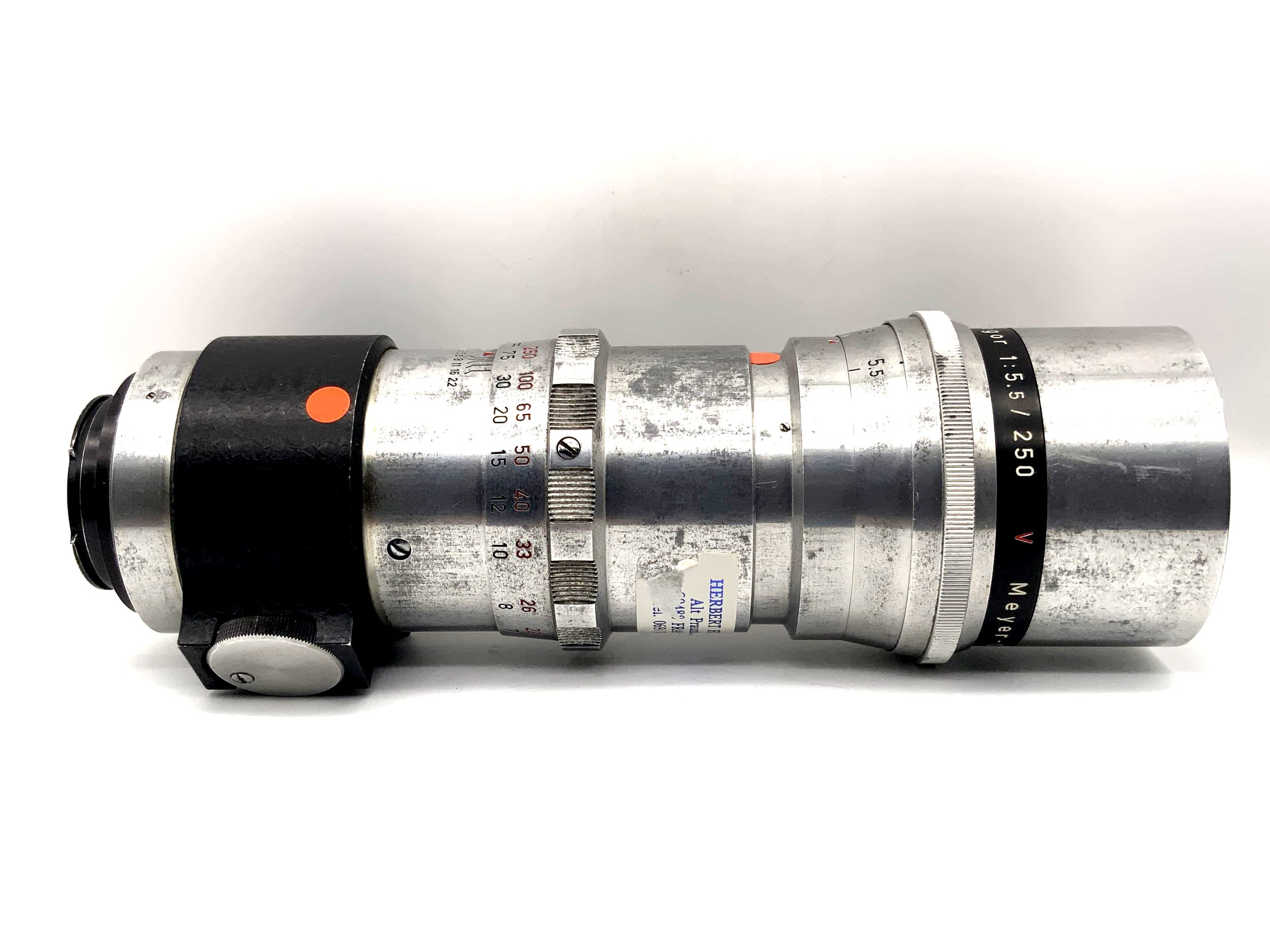Meyer Optik Görlitz 250mm 1:5.5 Objektiv red V Telemegor Kamera Linse (Exa)