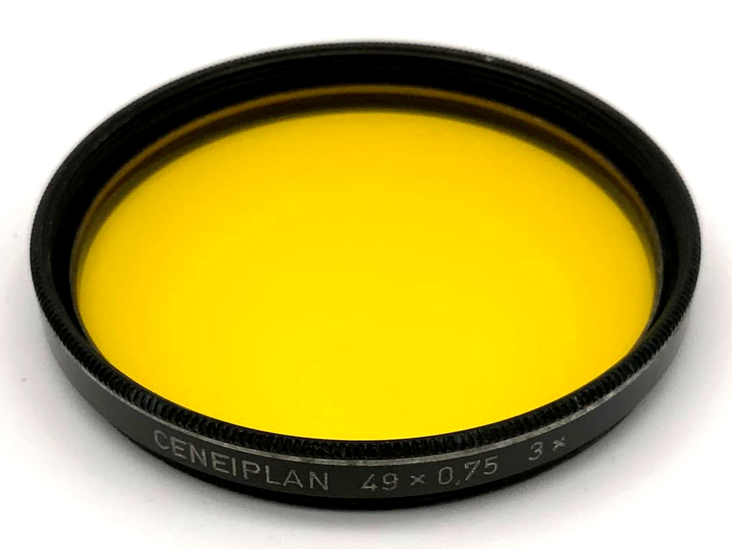 Ceneiplan Farbfilter 49mm Filter Gelb 49x0,75 3x Kreisförmig Filtergewinde