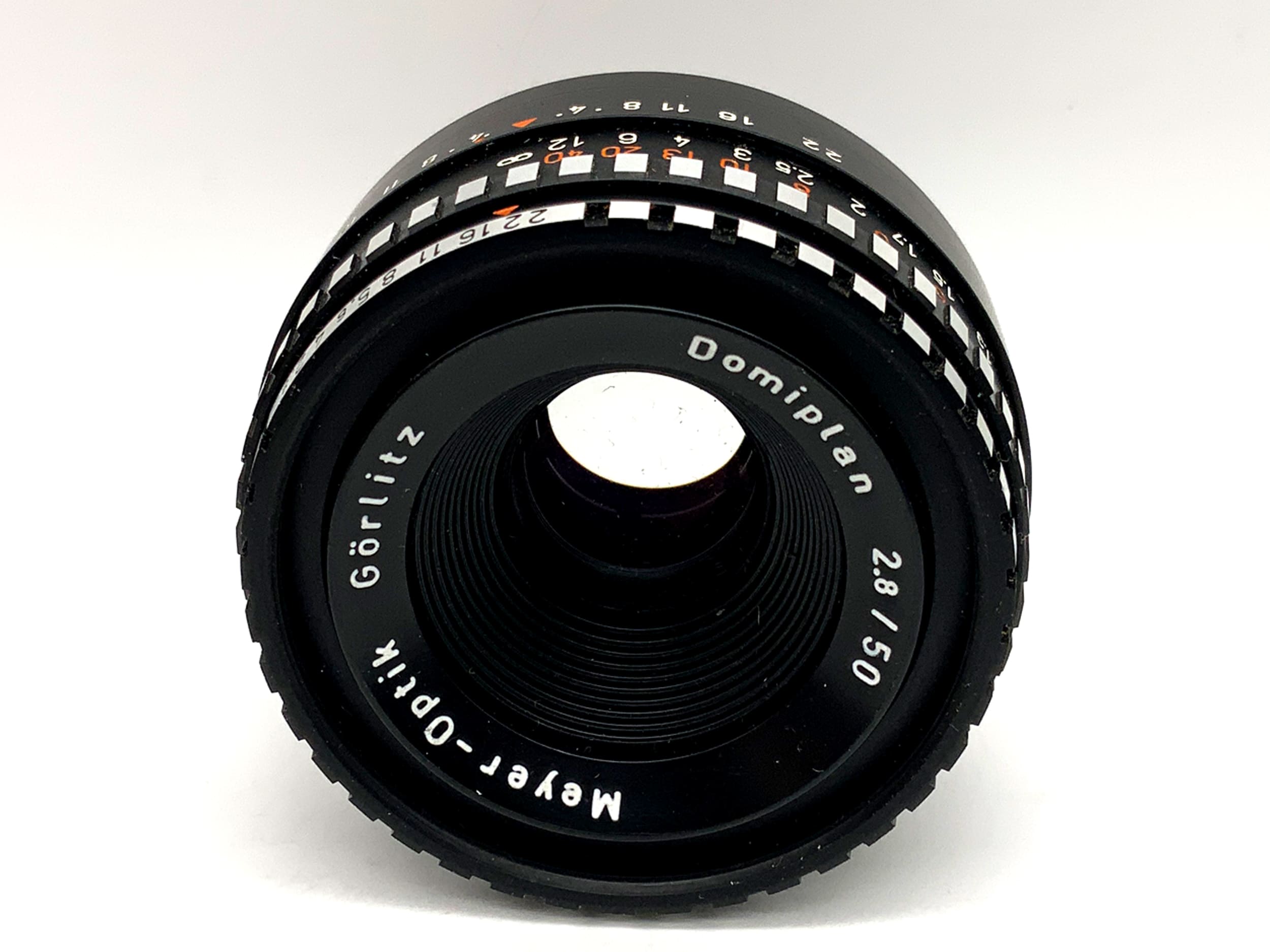 Meyer-Optik Görlitz 50mm 1:2.8 Objektiv Domiplan Zebra Festbrennweite (M42)
