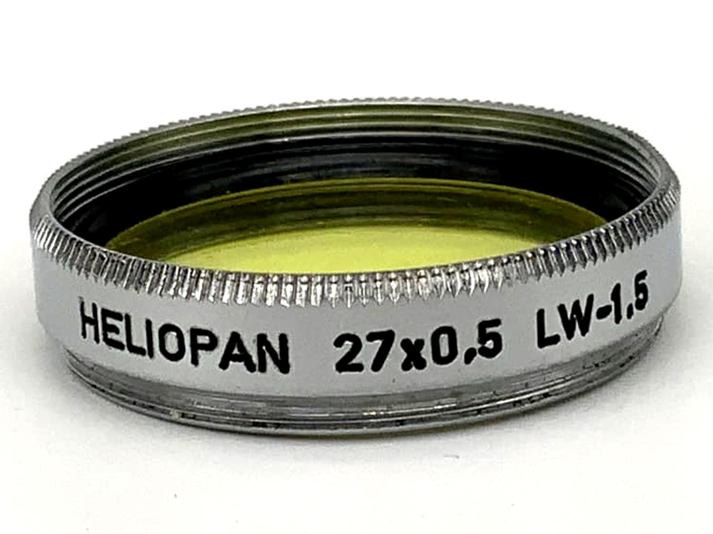 Heliopan Farbfilter 27x0,5 LW-1,5 Gelbgrün yellow-green 27mm Kreisförmig M27