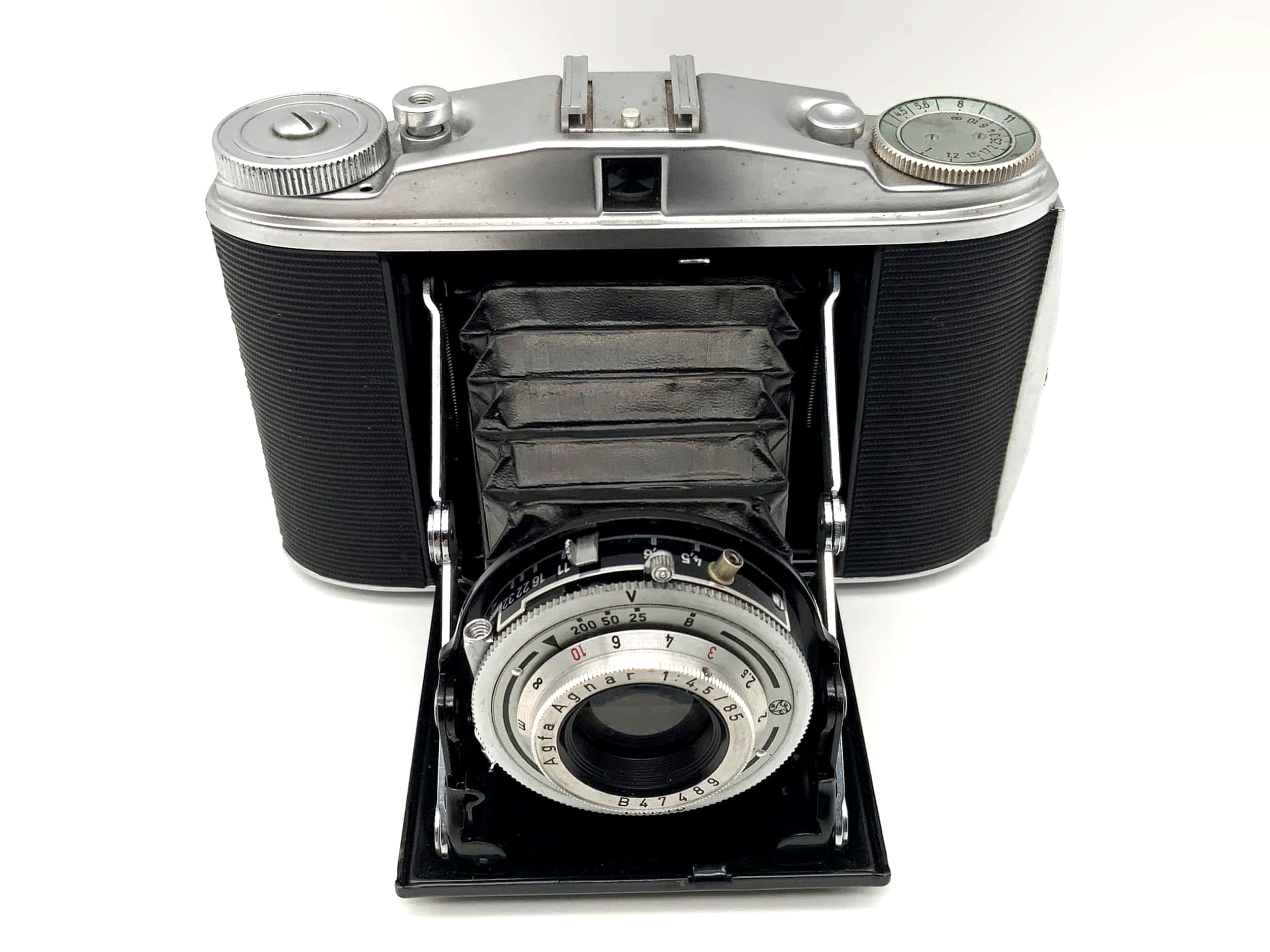 Agfa Isolette II Klappkamera mit Agnar 1:4.5 / 85 Vario Analogkamera