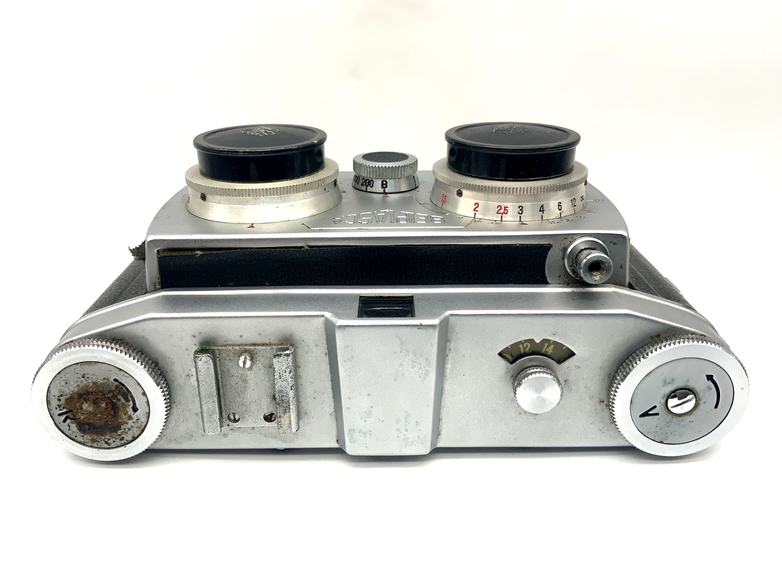 Belka Werk VEB Belplasca Sucherkamera mit Carl Zeiss Jena Tessar 3.5/37.5mm