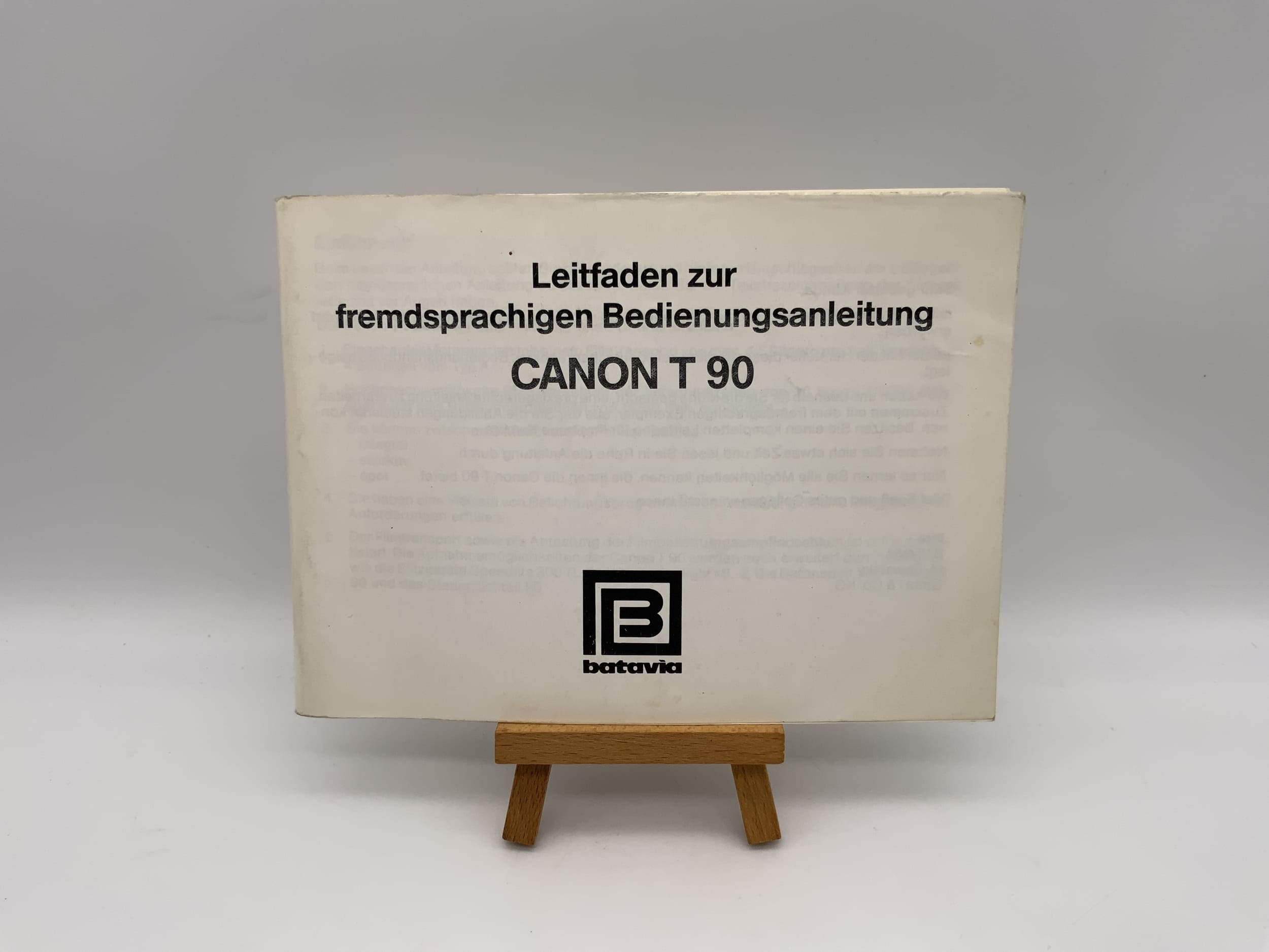 Canon T90 Leitfaden zur fremdsprachigen Bedienung Bedienungsanleitung Deutsch