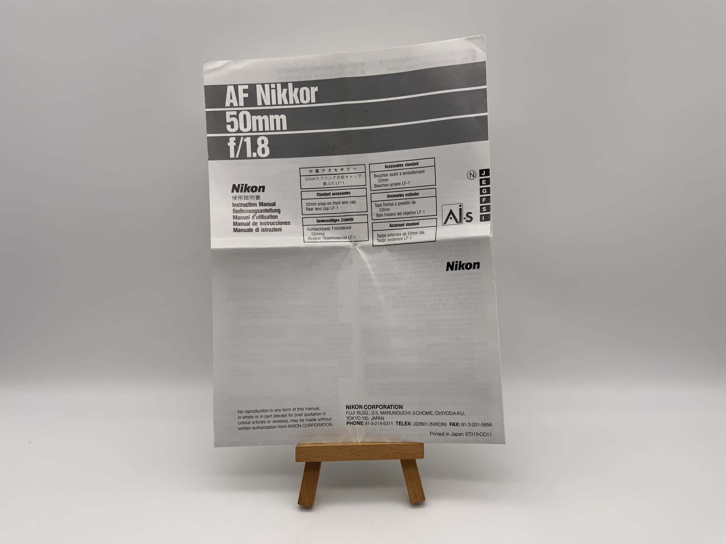 Nikon AF Nikkor 50mm f/1.8 Bedienungsanleitung Deutsch