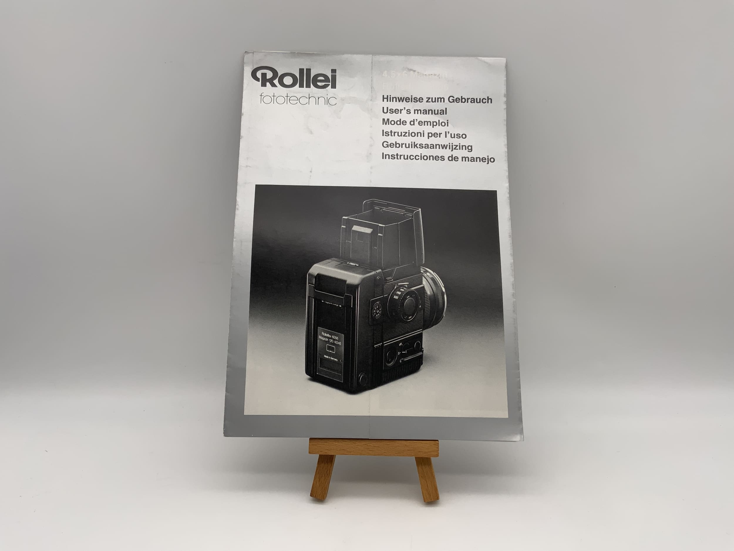 Rollei 4,5x6 Magazin Hinweise zum Gebrauch Bedienungsanleitung Deutsch