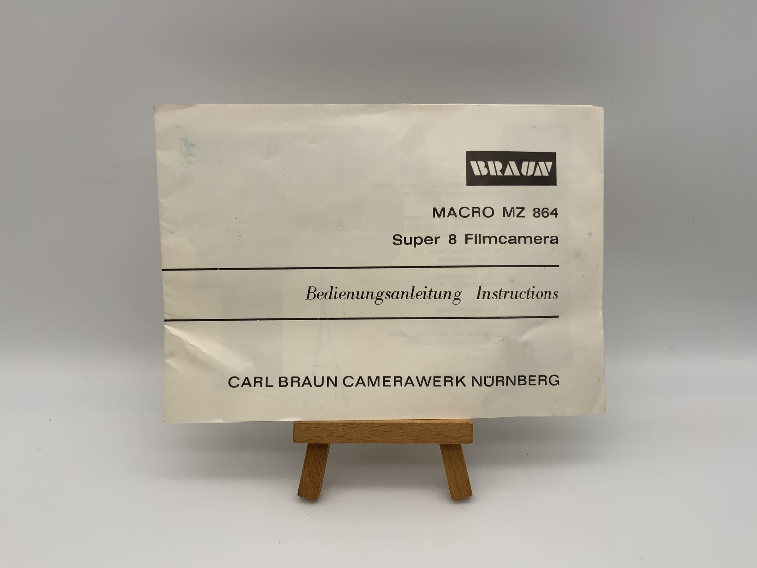 Braun Macro MZ 864 Super 8 Filmcamera Bedienungsanleitung Deutsch