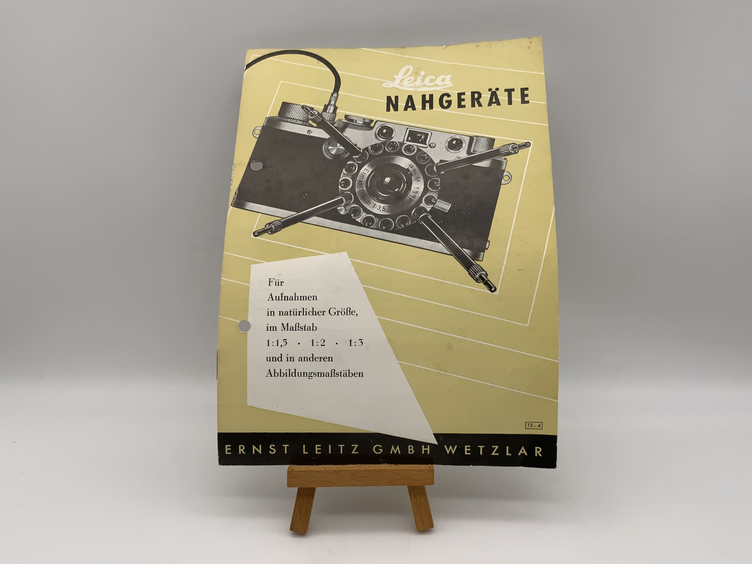 Leica Nahgeräte Leitz Wetzlar Prospekt Broschüre Deutsch