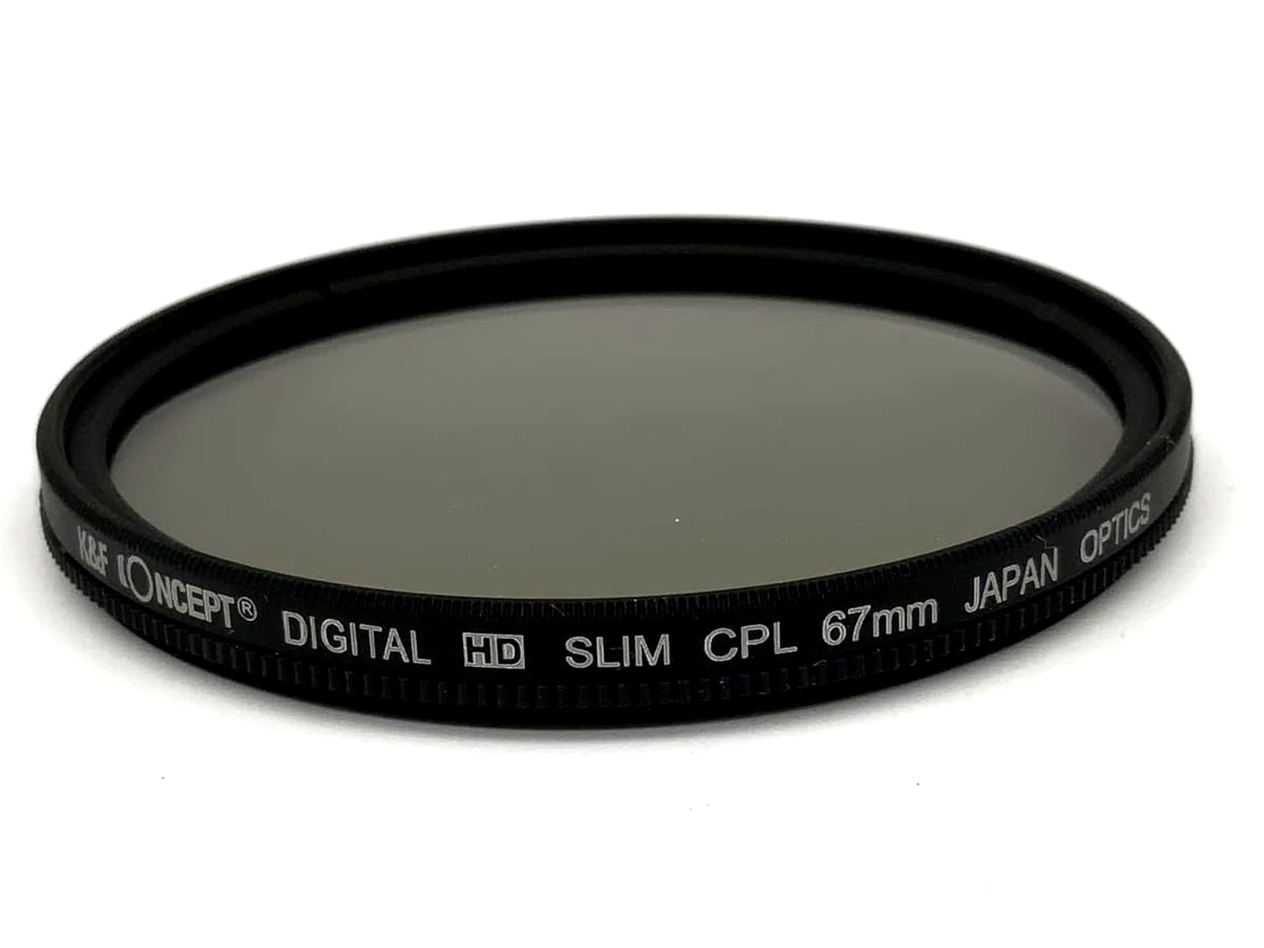 K&F Concept Polfilter Digital HD Slim CPL Opics Filter 67mm Kreisförmig M67