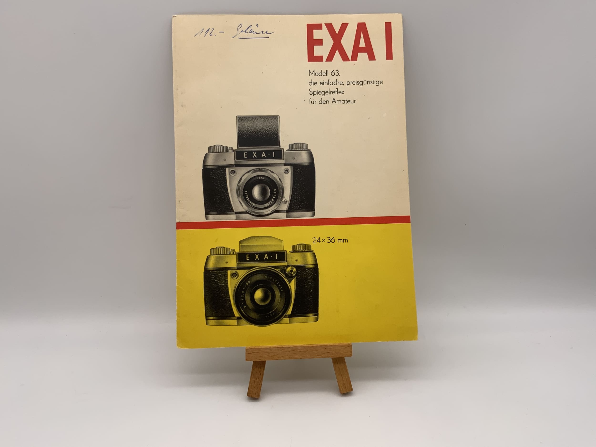 Exa Modell 63 Spiegelreflexkamera 1961 DDR Prospekt Deutsch
