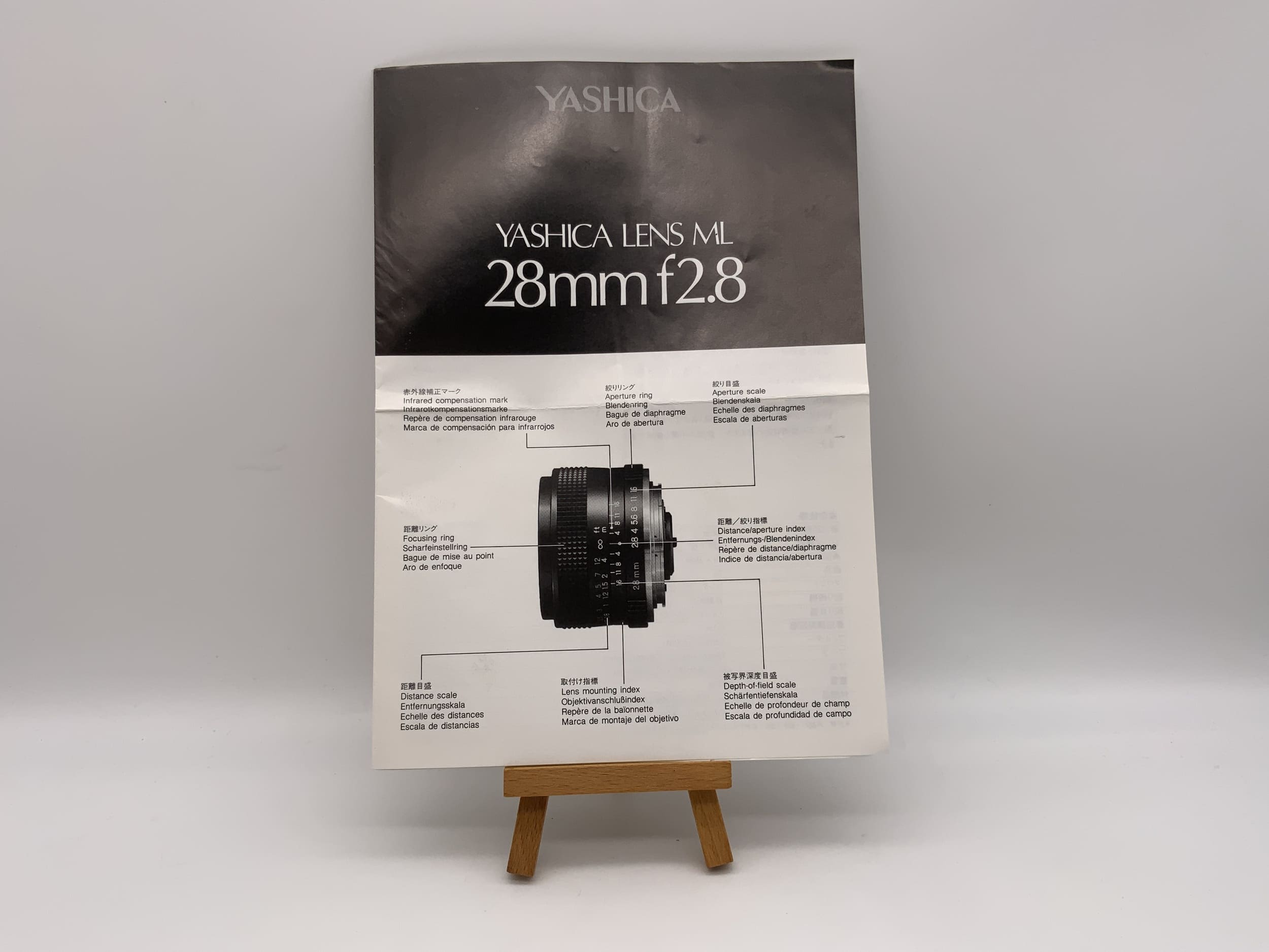 Yashica Lens ML 28mm f 2.8 Bedienungsanleitung Deutsch