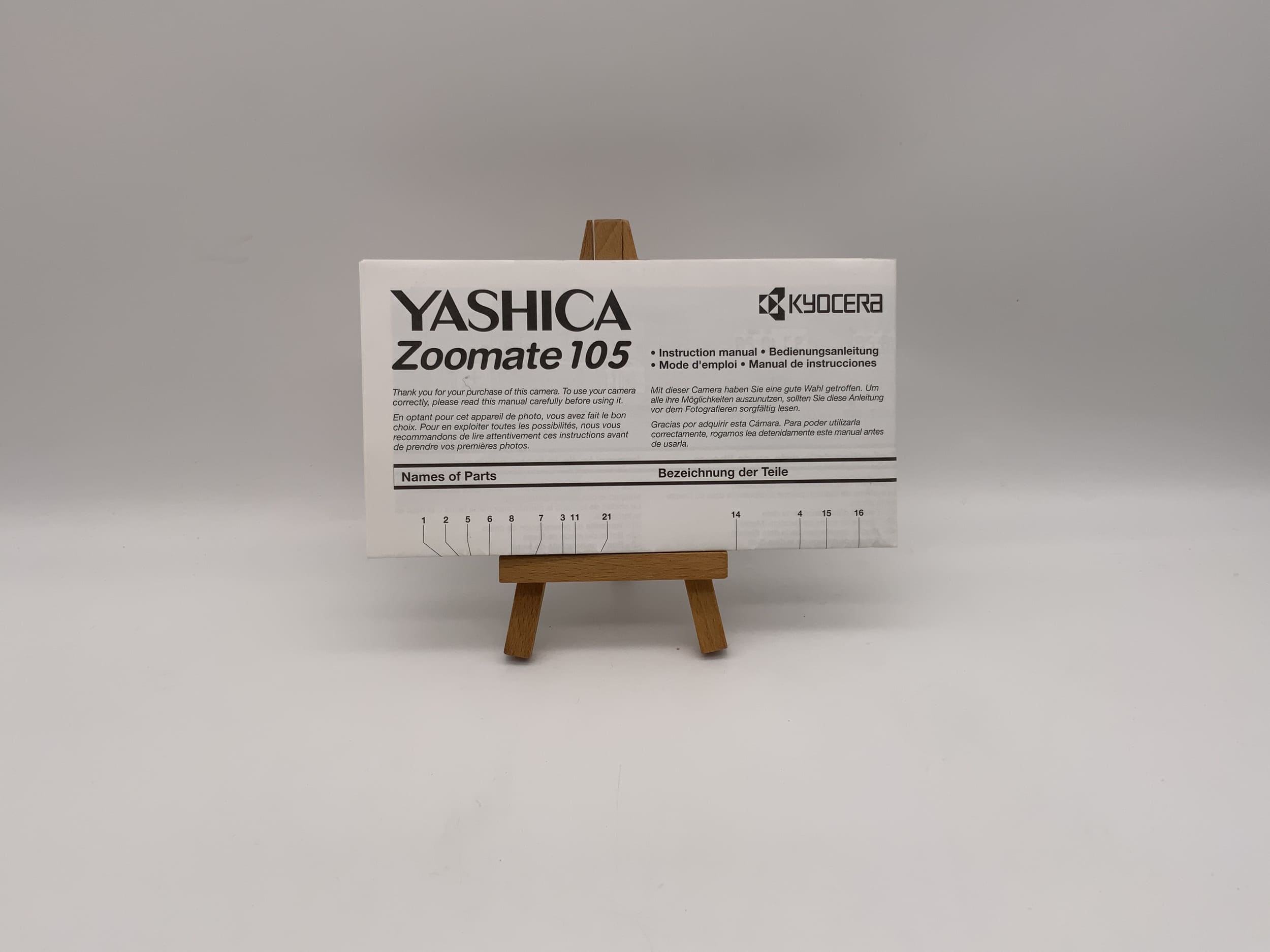Yashica Zoomate 105 Bedienungsanleitung Deutsch