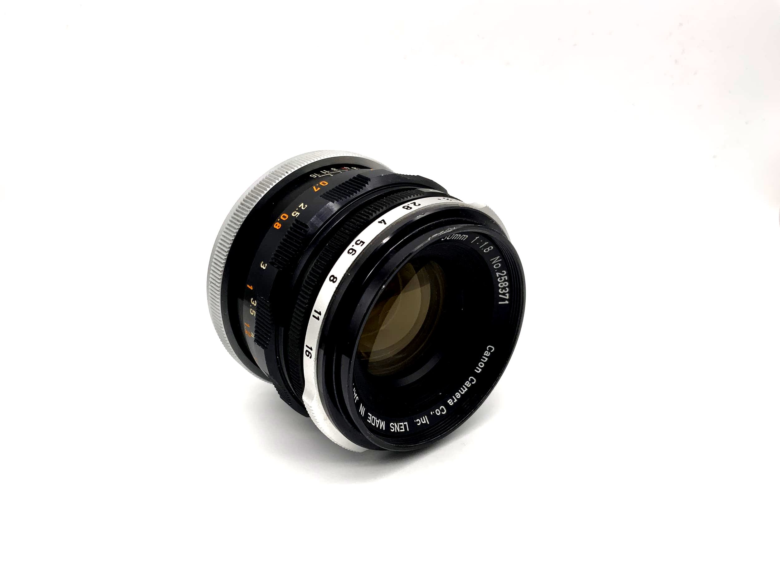 Canon 50mm 1:1.8 Objektiv Lens FL Kamera Camera Lens (Canon FD)