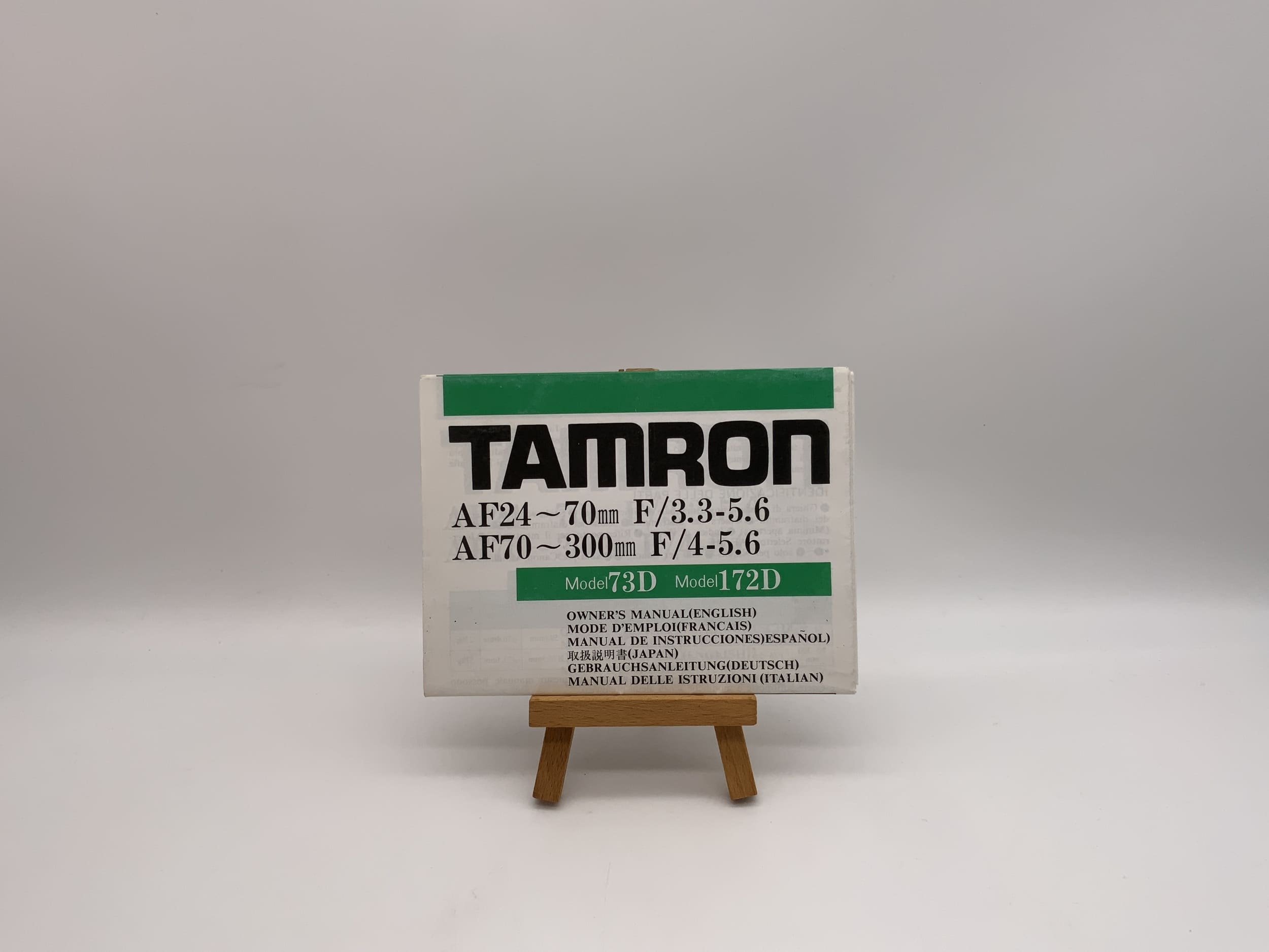 Tamron 73D/172D AF24-70mm F/3.3-5.6 und AF70-300mm F/4-5.6 Anleitung Deutsch