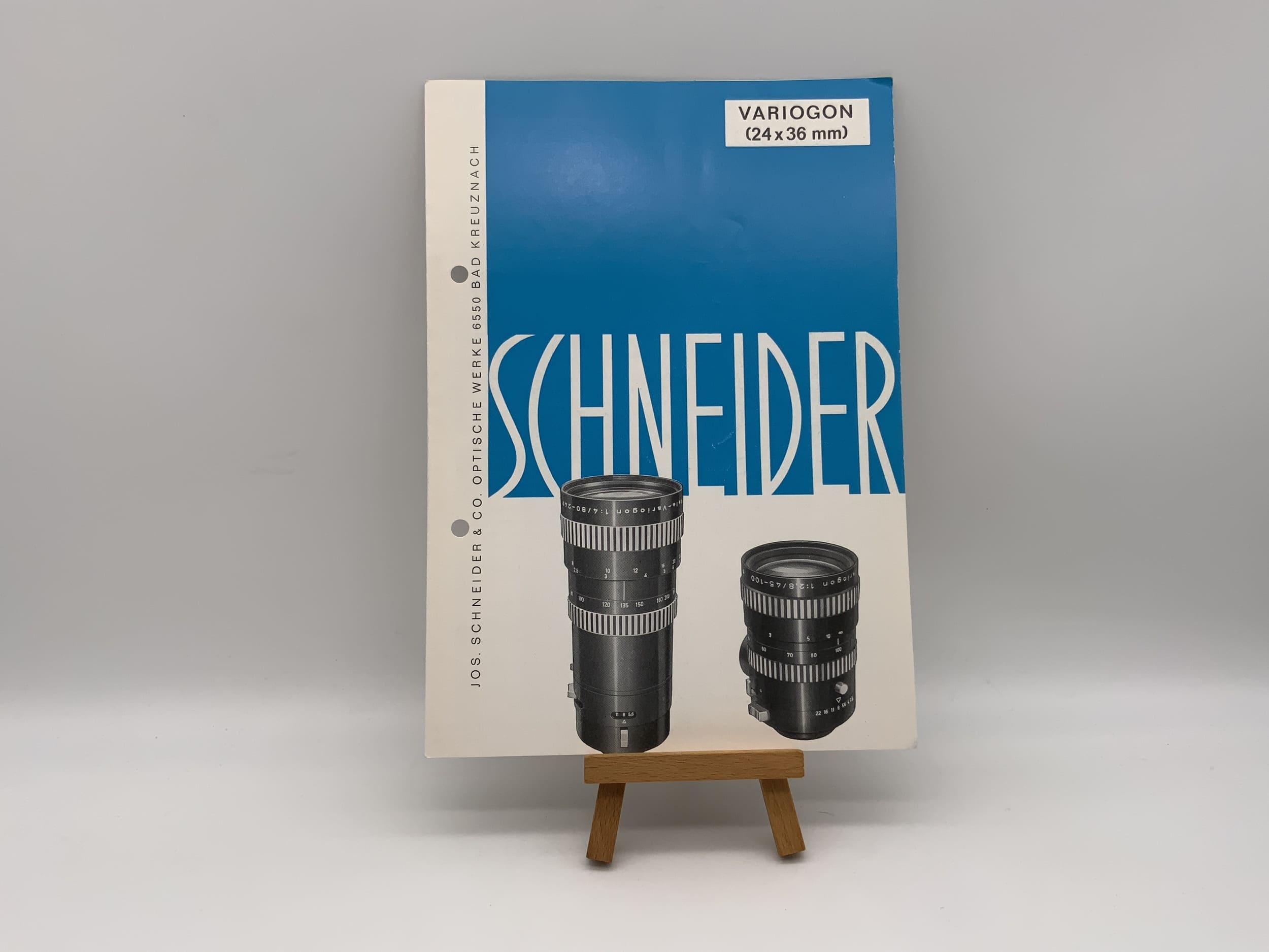 Schneider Variogon (24 x 36 mm) Prospekt Deutsch