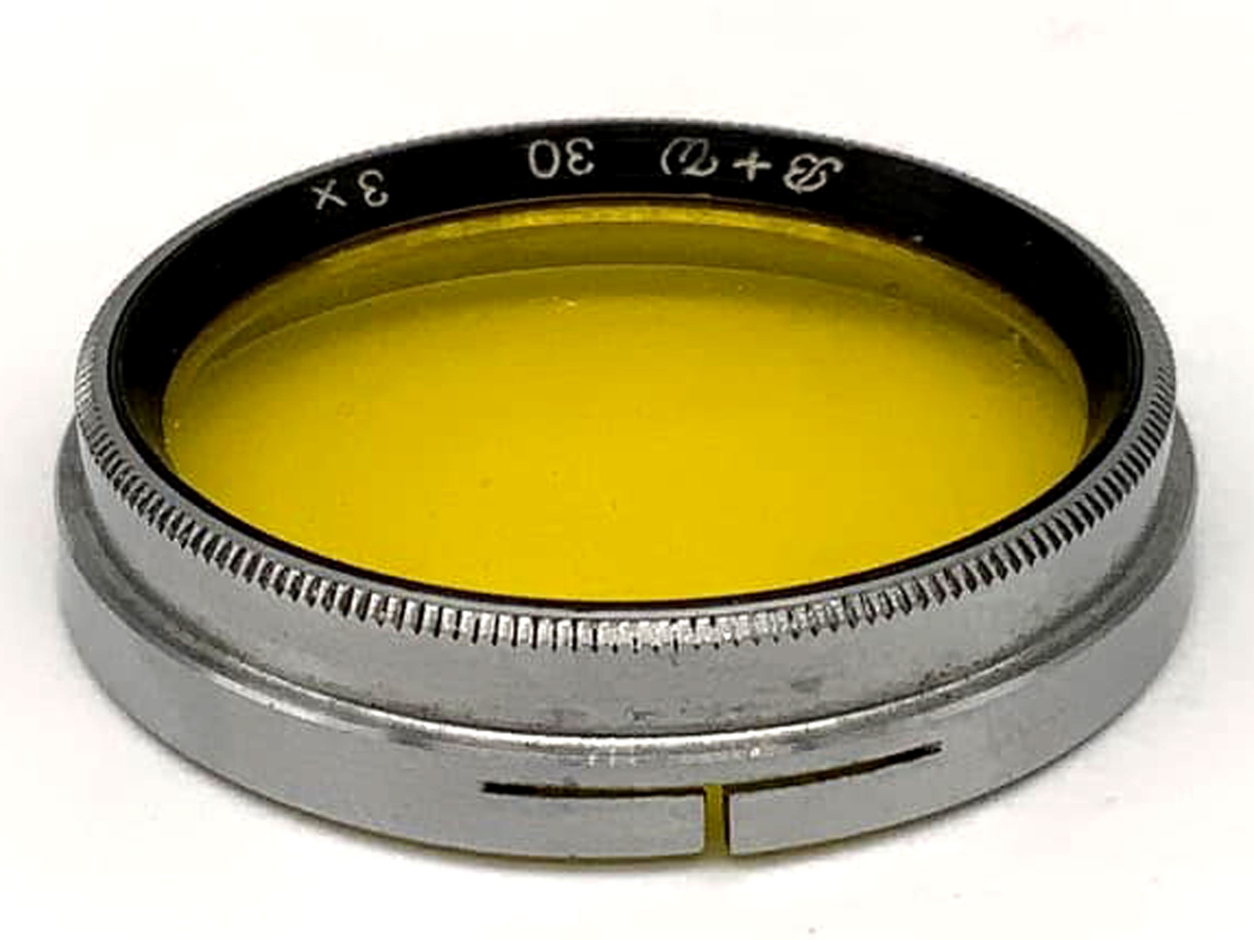 B+W Farbfilter 3x Gelb Yellow Colorfilter Steckfilter Slip On Filter 30mm M30