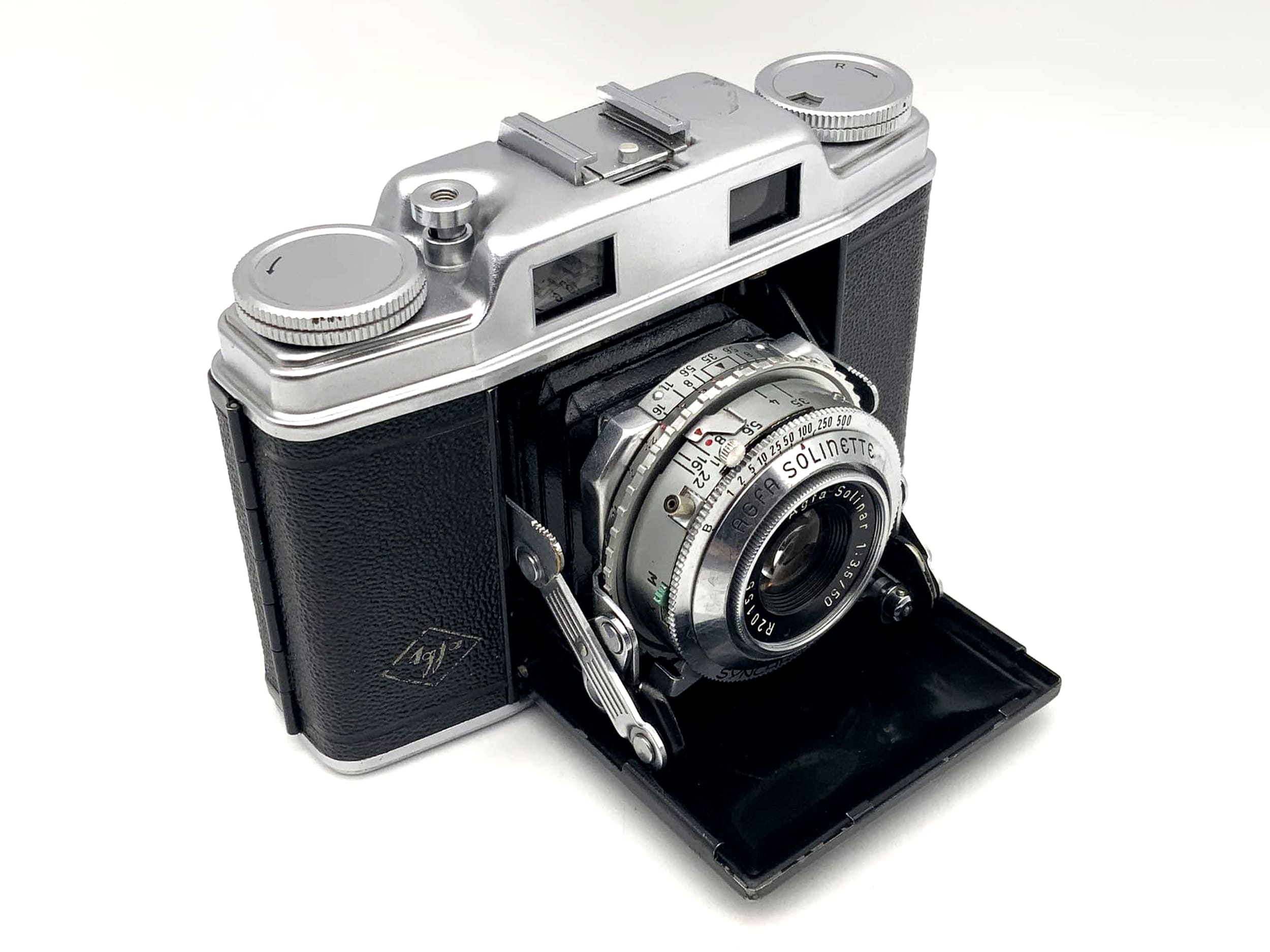 Agfa Super Solinette Klappkamera mit Solinar 1:3.5/50 Synchro-Compur