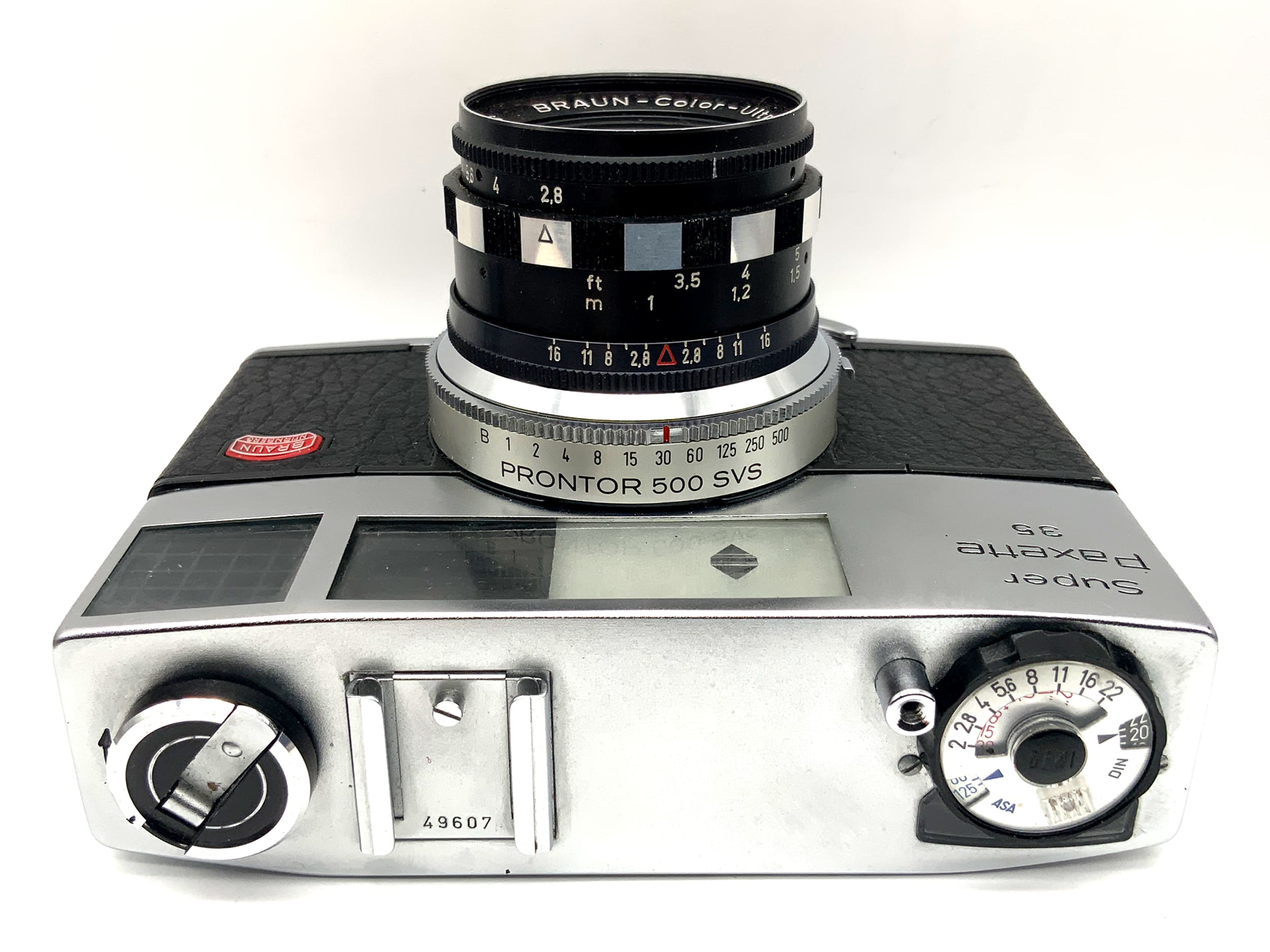 Braun Super Paxette 35 Sucherkamera mit Staeble Color Ultranit 1:2,8 50mm