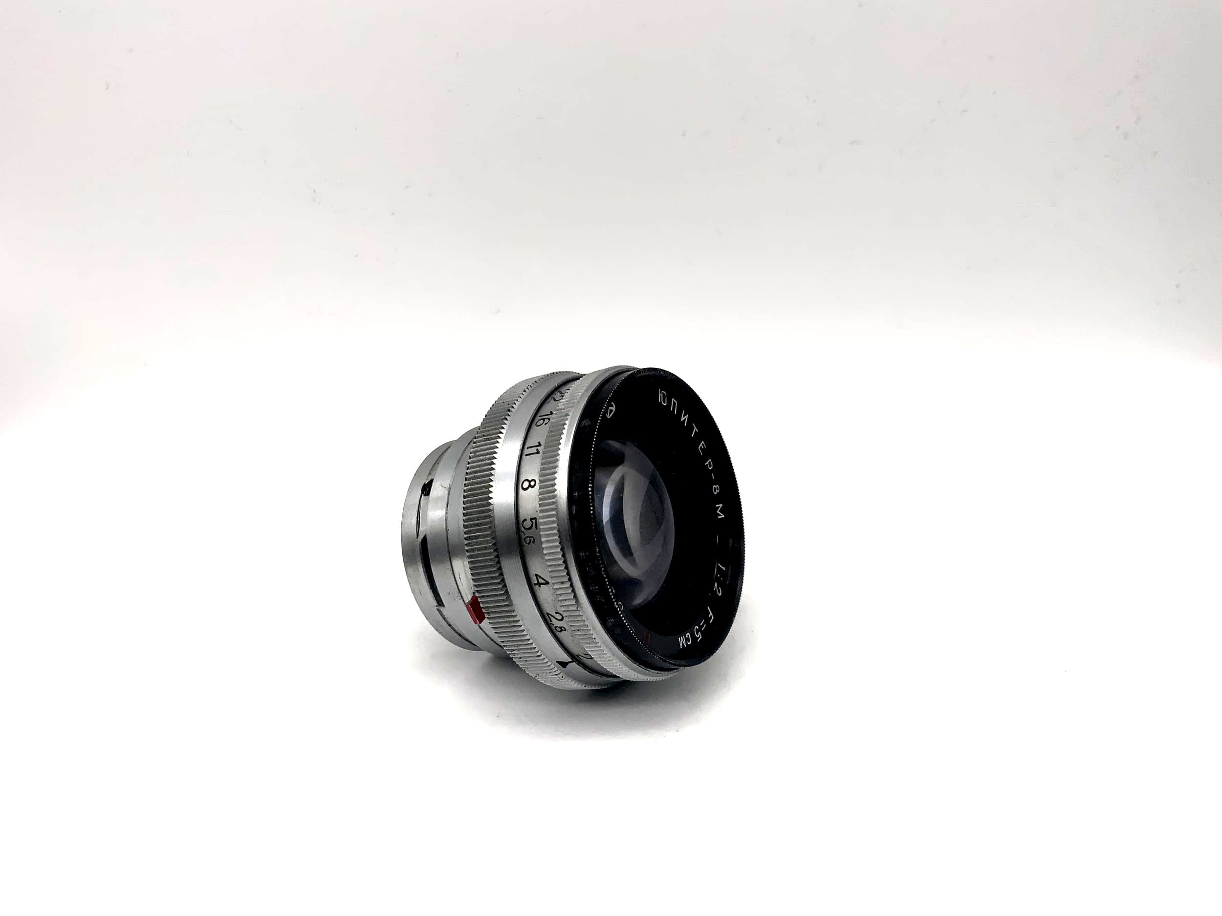 KMZ 50mm 1:2 Objektiv Jupiter-8M 5cm rot P Kamera Camera Lens (Contax RF)