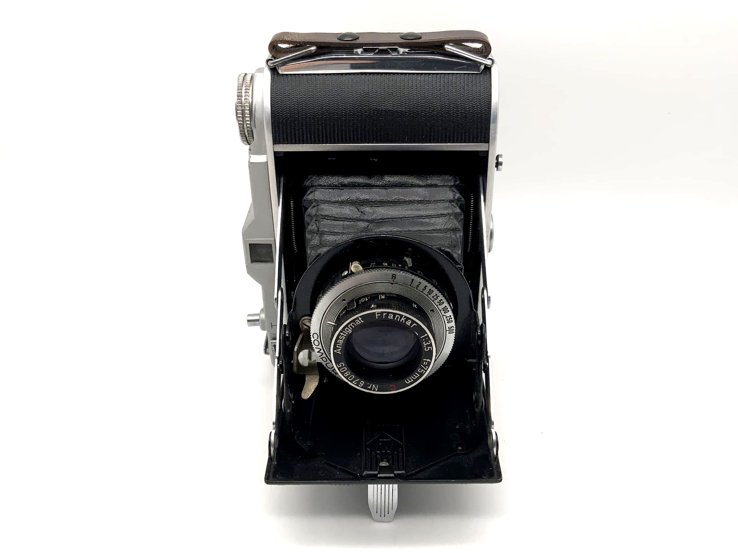 Franka Solida Klappkamera mit Frankar Anastigmat 1:3.5 f=75mm red C Compur-Rapid