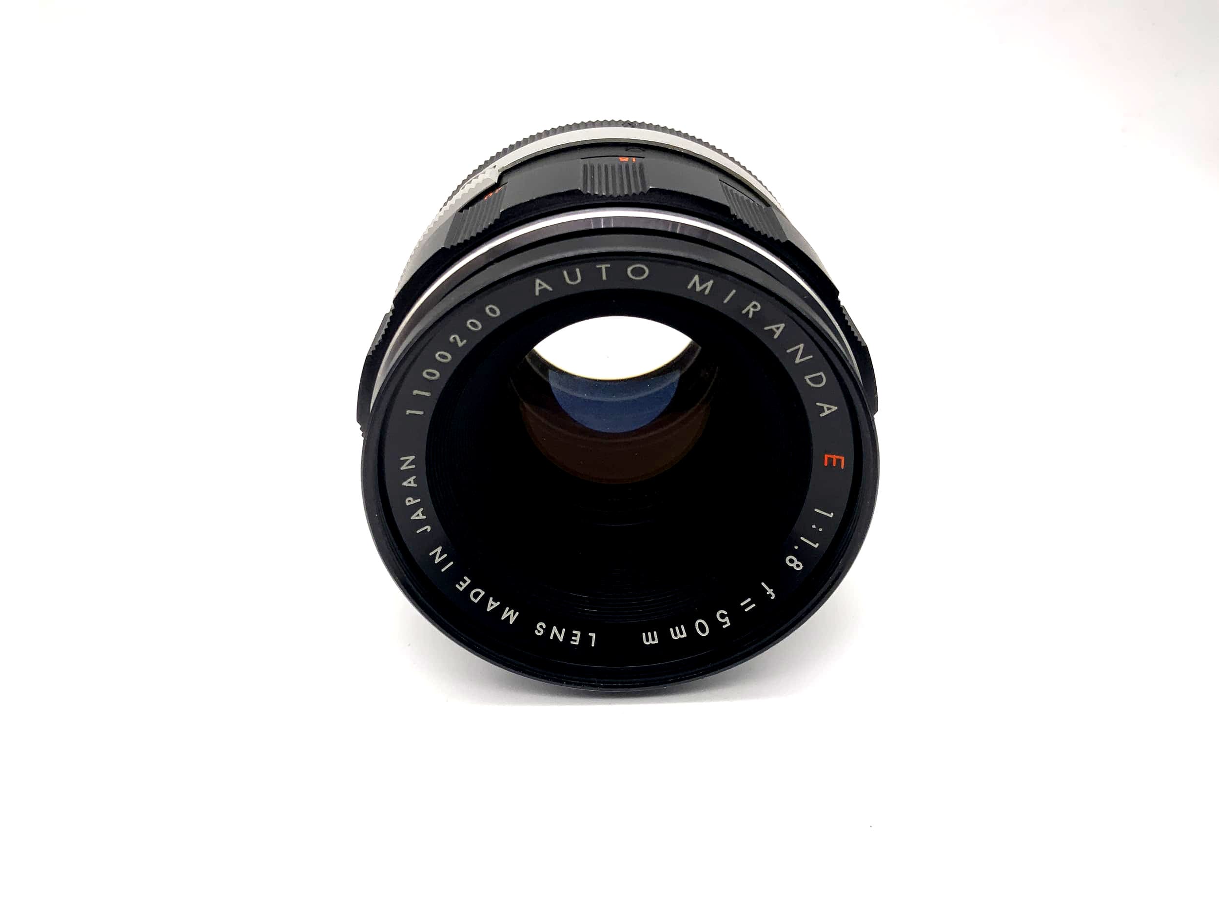 Miranda 50mm 1:1.8 Objektiv red E Auto Kamera Camera Lens (Miranda Bajonett)