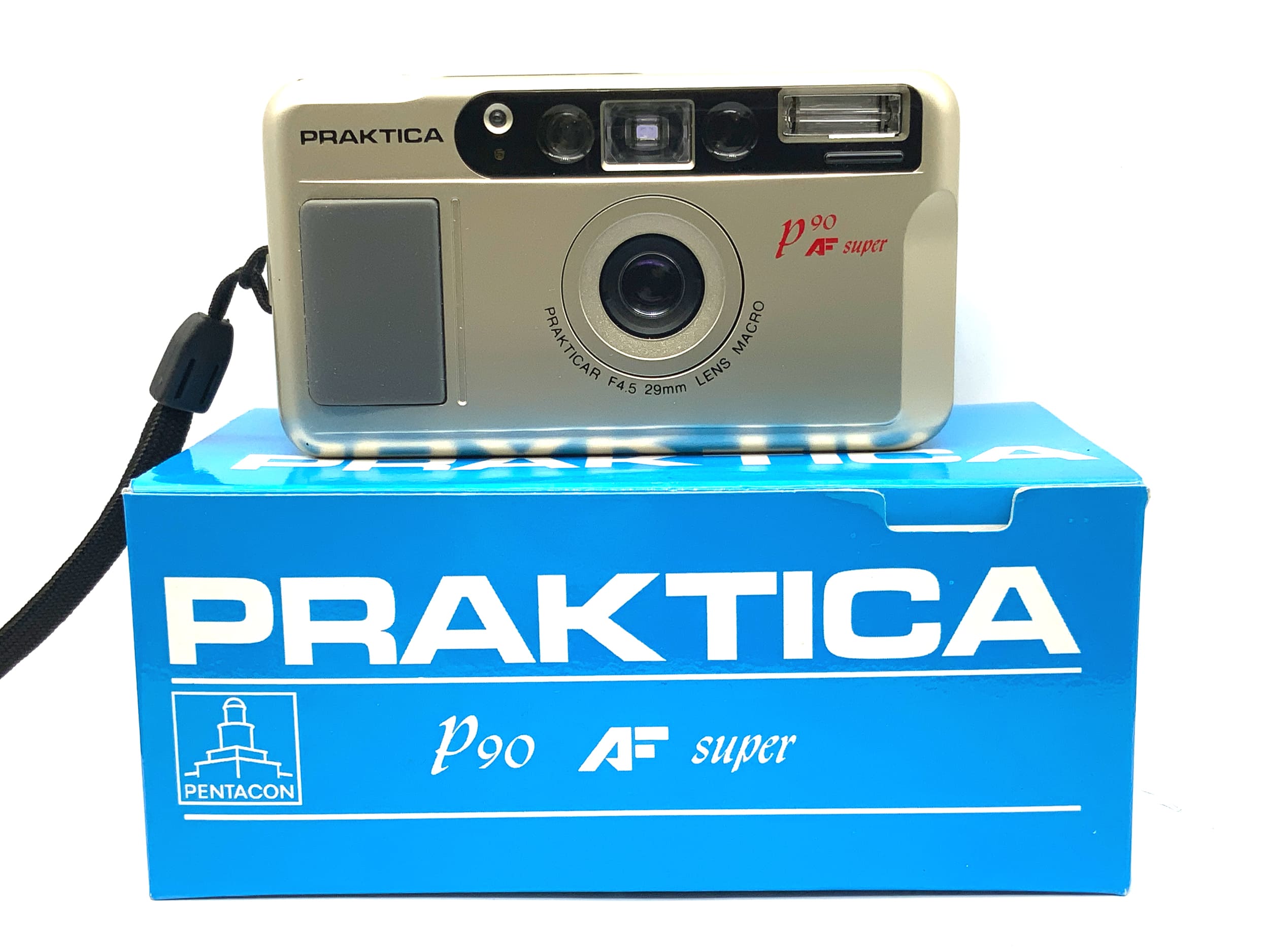 Praktica P90 AF Super Point&Shoot mit F4,5 29mm lens Macro in OVP Analogkamera
