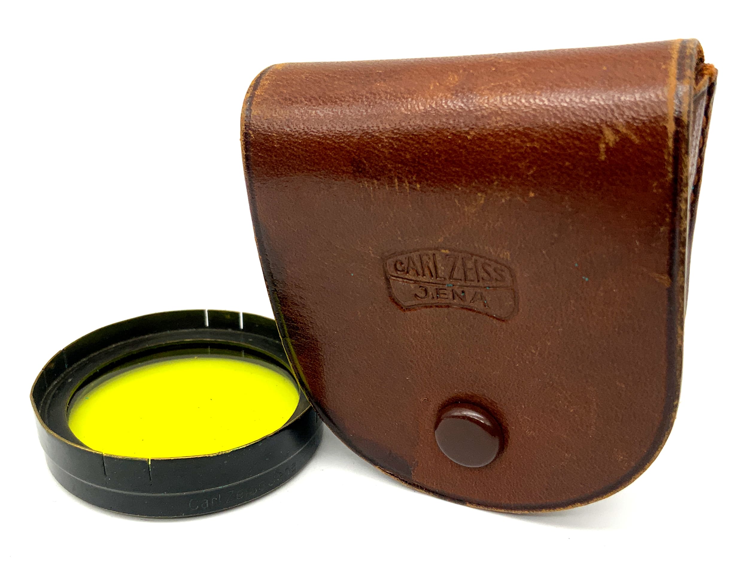 Carl Zeiss Jena Farbfilter gelbglas IV dunkel Slip On Steckfilter im Etui 31mm