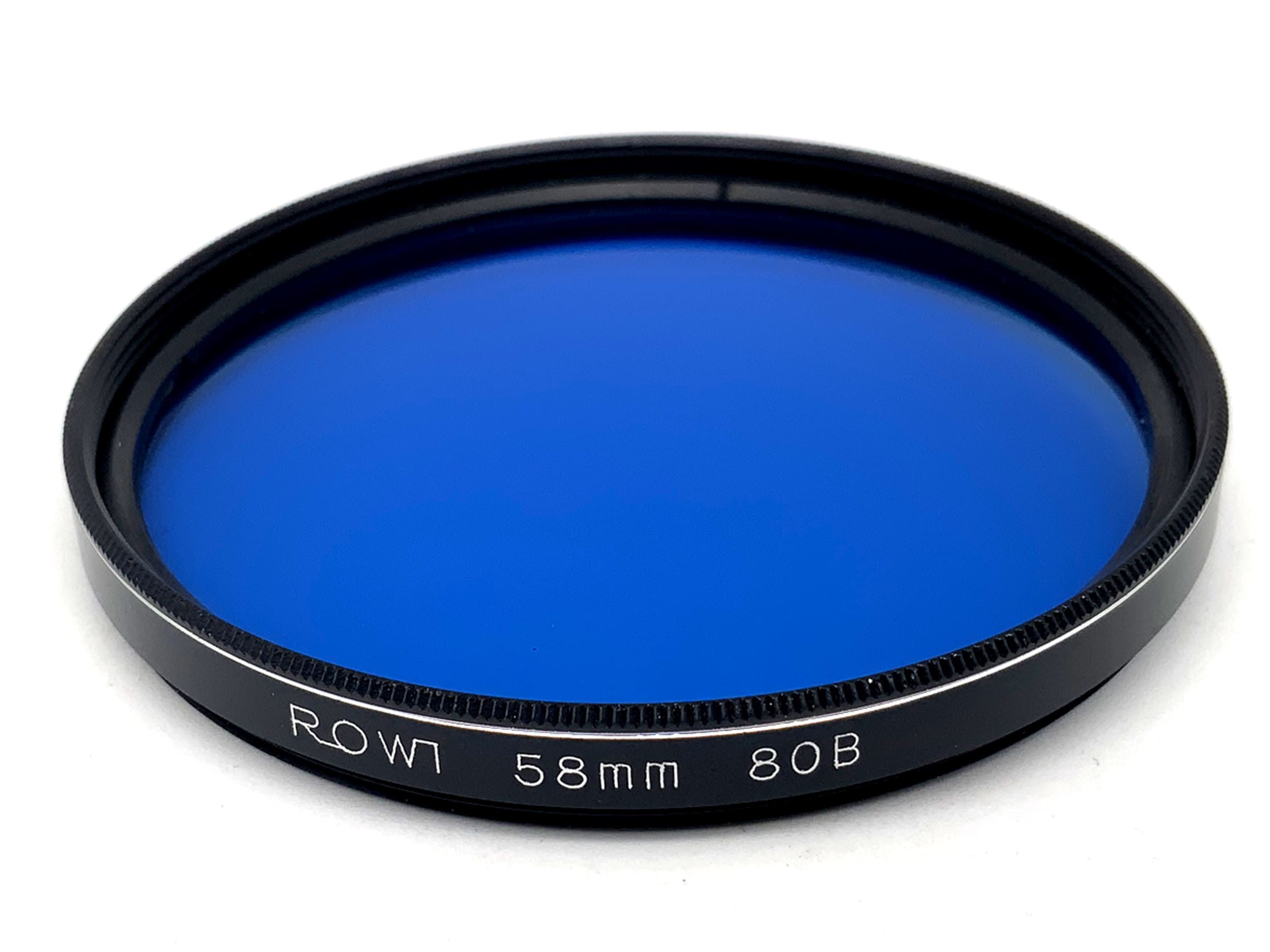 Rowi Farbfilter 80B Blau Blue Filter 58mm Kreisförmig Filtergewinde