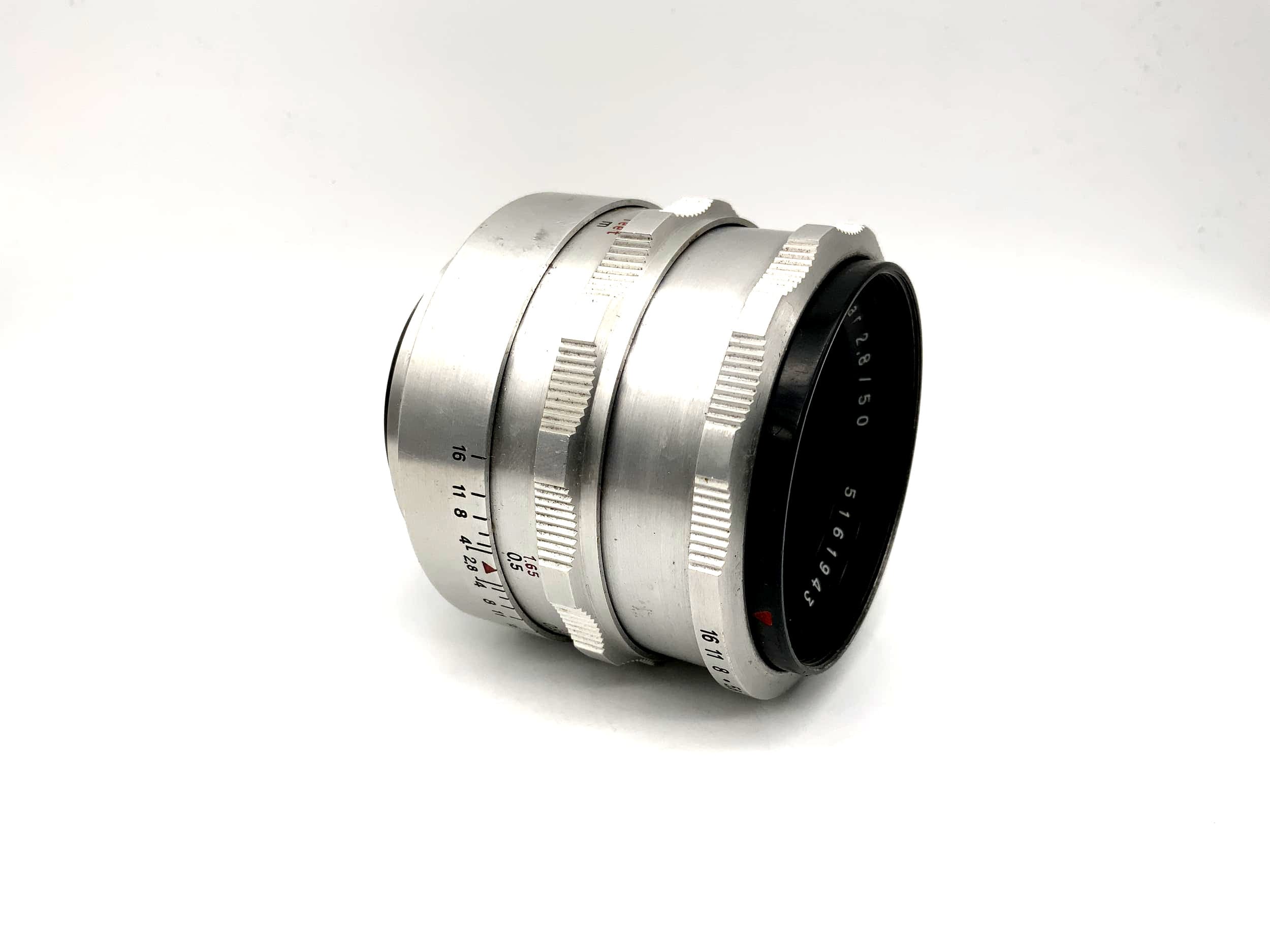 Carl Zeiss 50mm 1:2.8 Objektiv Tessar Kamera Lens (M42) Blende!