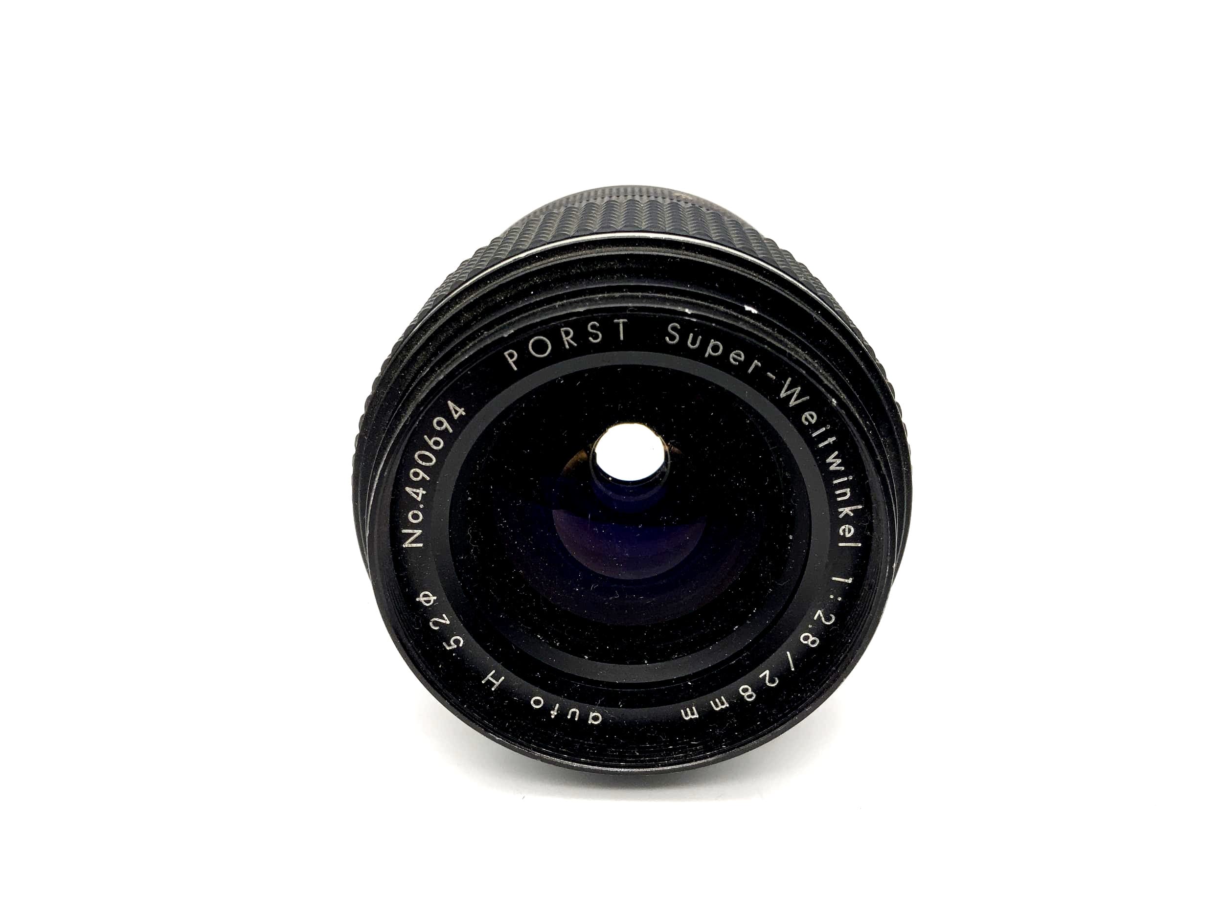 Porst 28mm 1:2.8 Objektiv Super Weitwinkel auto H Kamera Lens (M42) Blende!