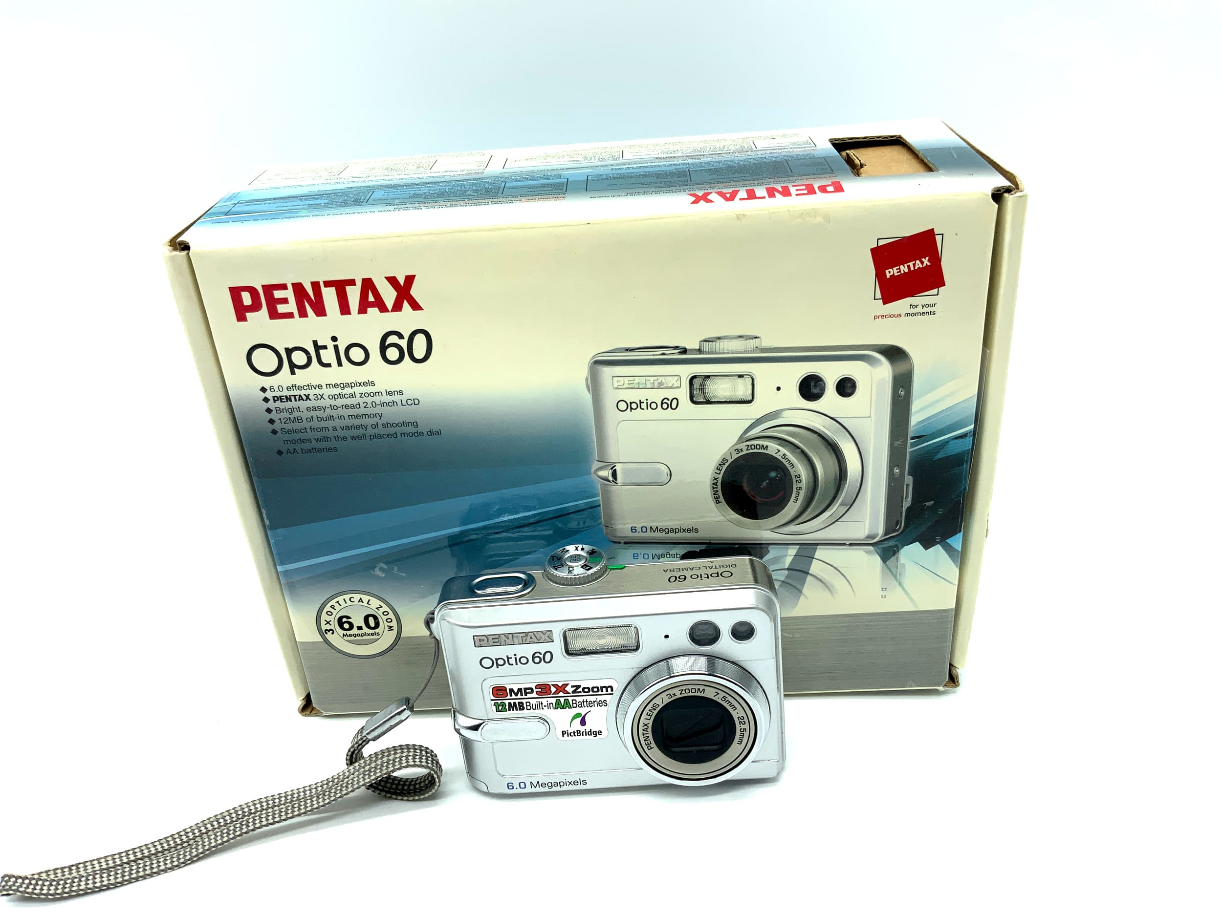 Pentax Optio 60 Digitale Kompaktkamera mit 7.5-22.5mm 6MP in OVP