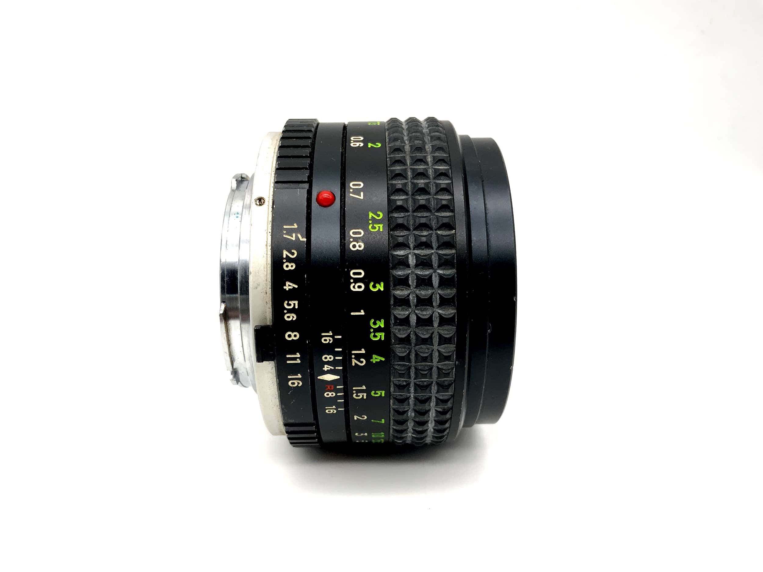 Minolta 50mm 1:1.7 Objektiv MC Rokkor-PF Kamera Lens (Minolta MD) Blende!