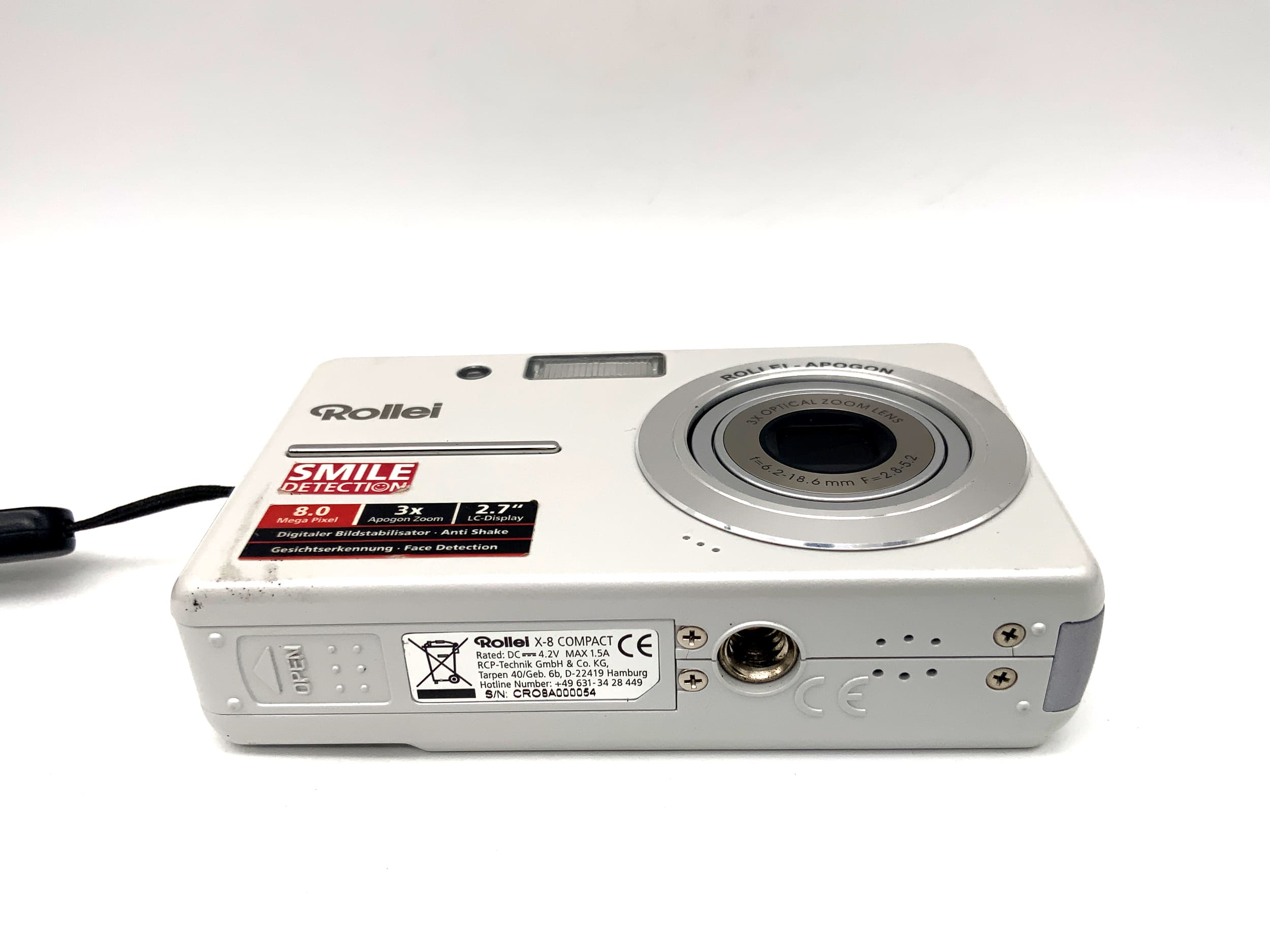 Rollei X-8 Compact Digitale Kompaktkamera mit Apogon 6.2-18.6mm 8MP