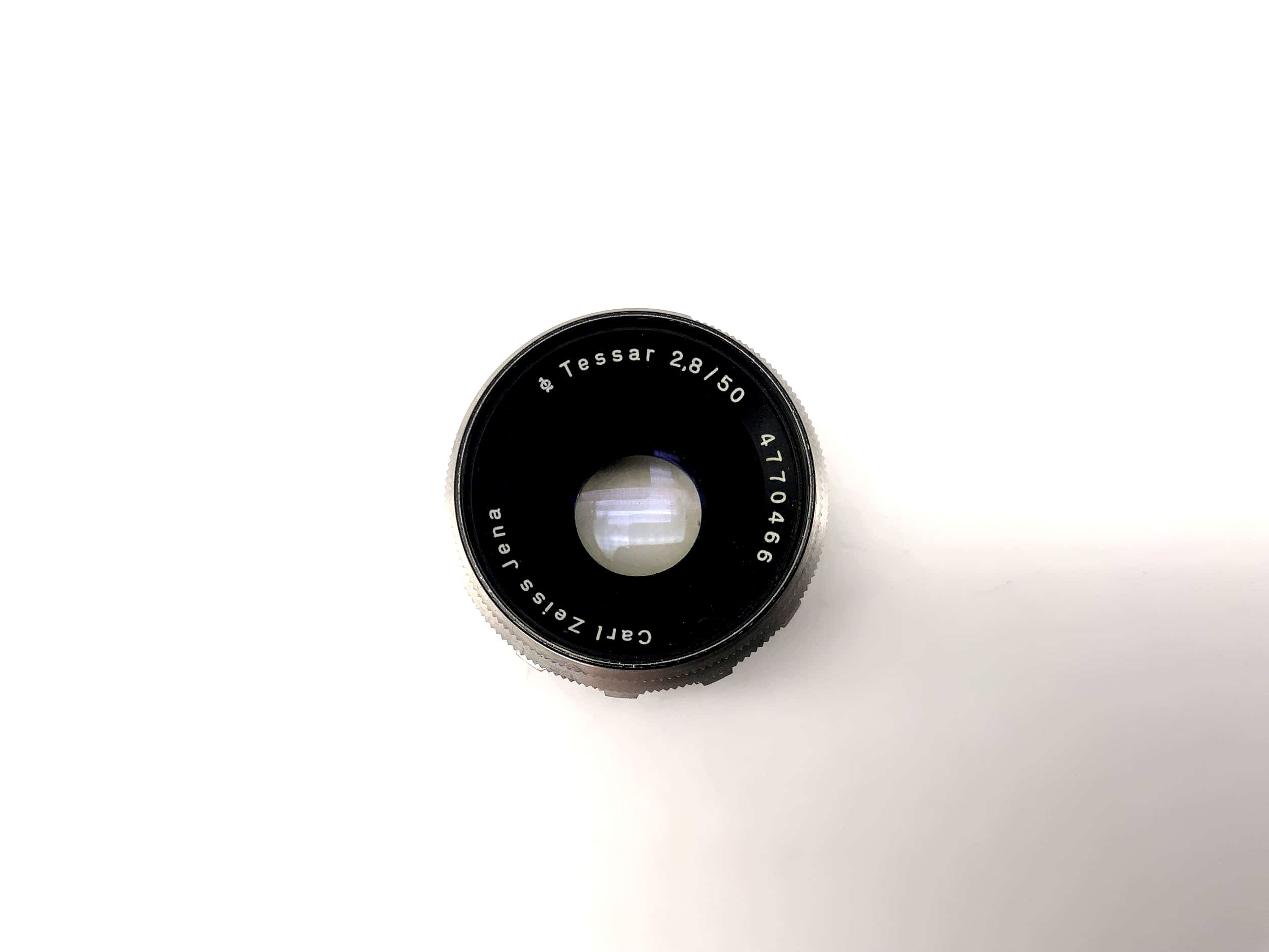 Carl Zeiss 50mm 1:2,8 ObjektivTessar red T 12 Blades Kamera Camera Lens (M42)