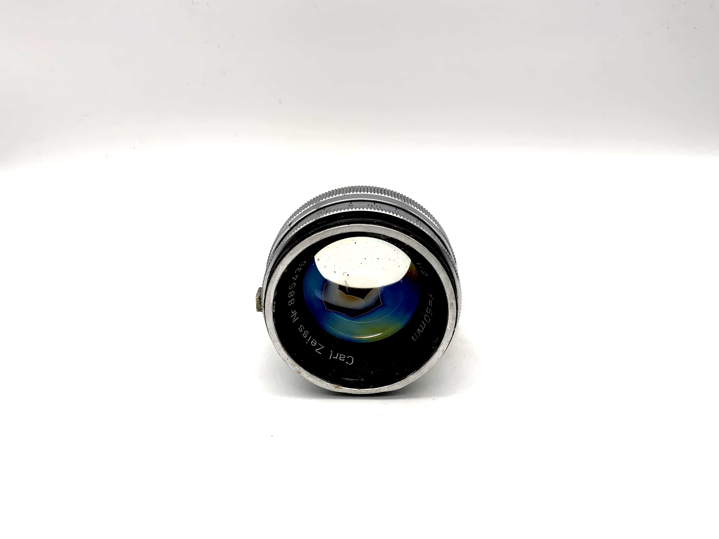 Carl Zeiss 50mm 1:2 Objektiv Sonnar Alu Kamera Lens (Contax RF) Nebel!