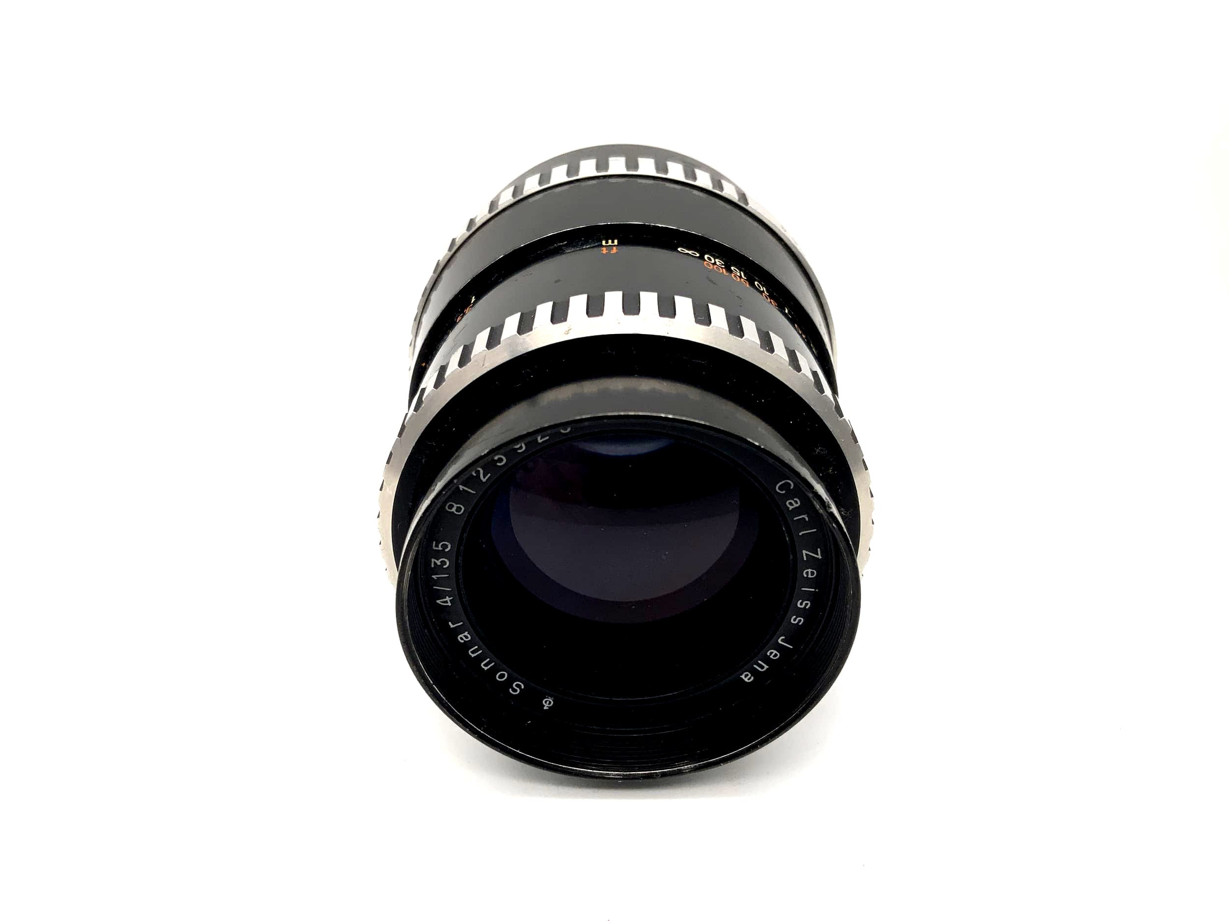 Carl Zeiss 135mm 1:4 Objektiv Sonnar Zebra Kamera Camera Lens (Exa)