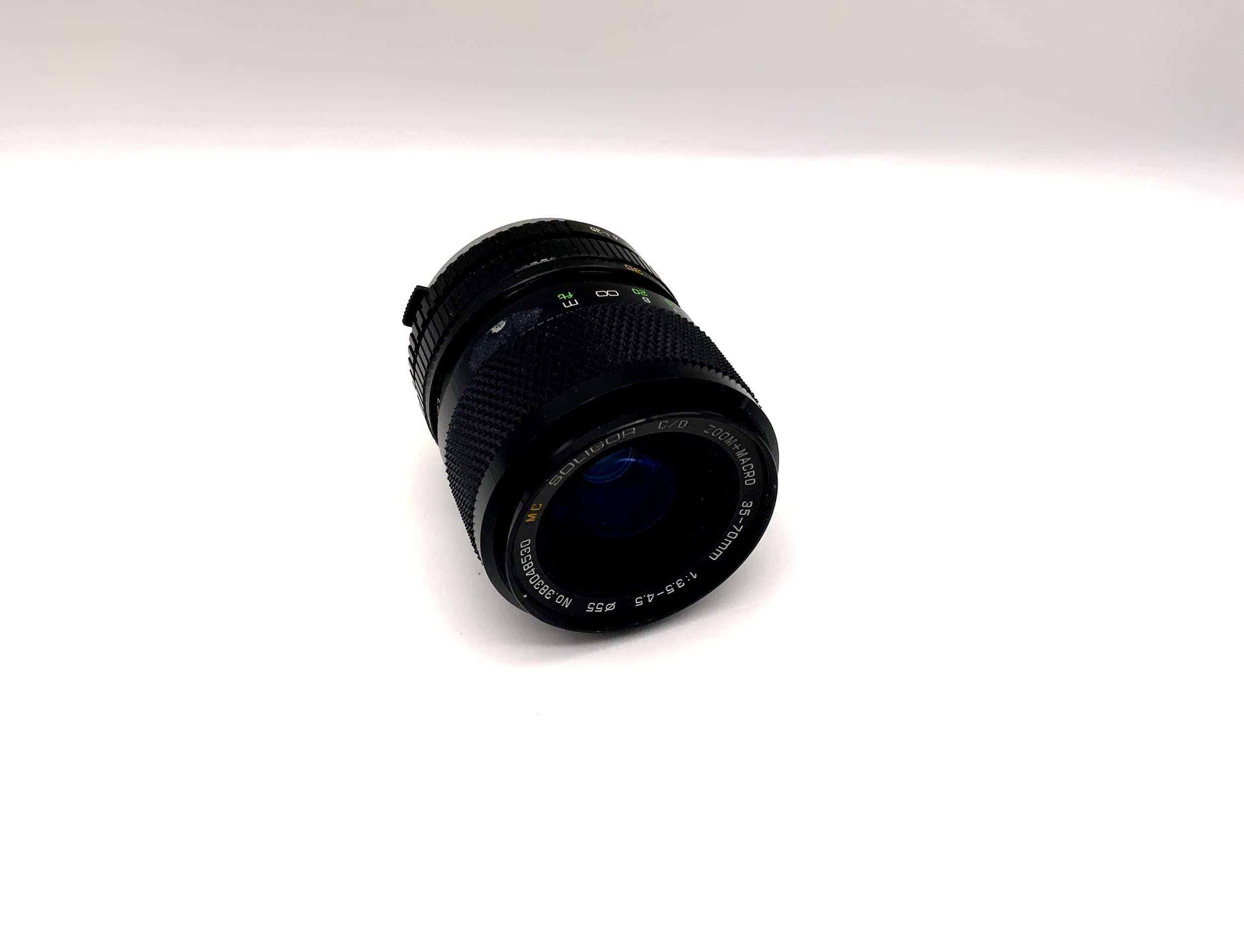 Soligor 35-70mm 1:3.5-4.5 Objektiv C/D Zoom + Macro MC Kamera Lens (Olympus OM)
