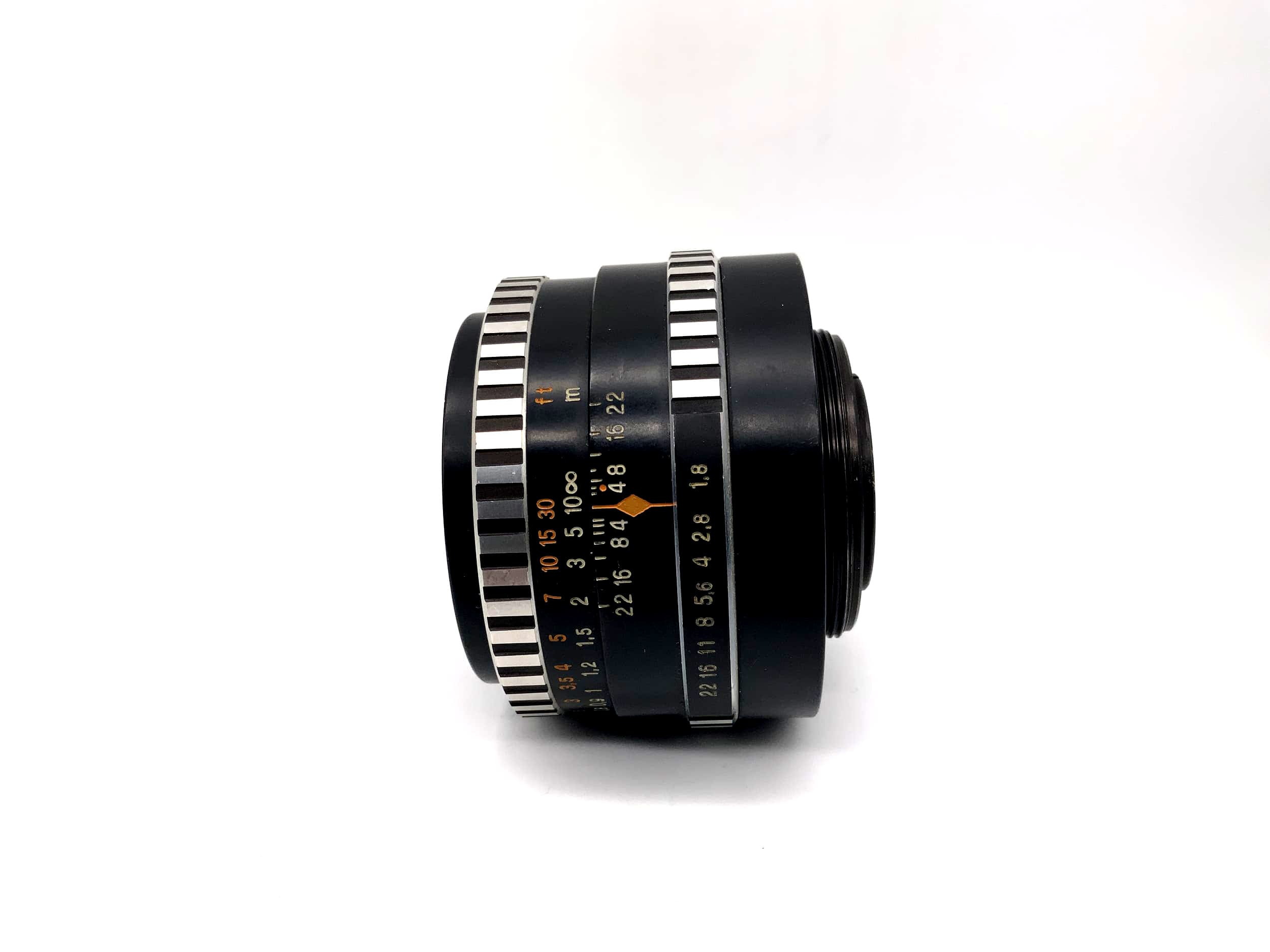 Carl Zeiss 50mm 1:1.8 Objektiv Pancolar aus Jena Zebra Kamera Camera Lens (M42)