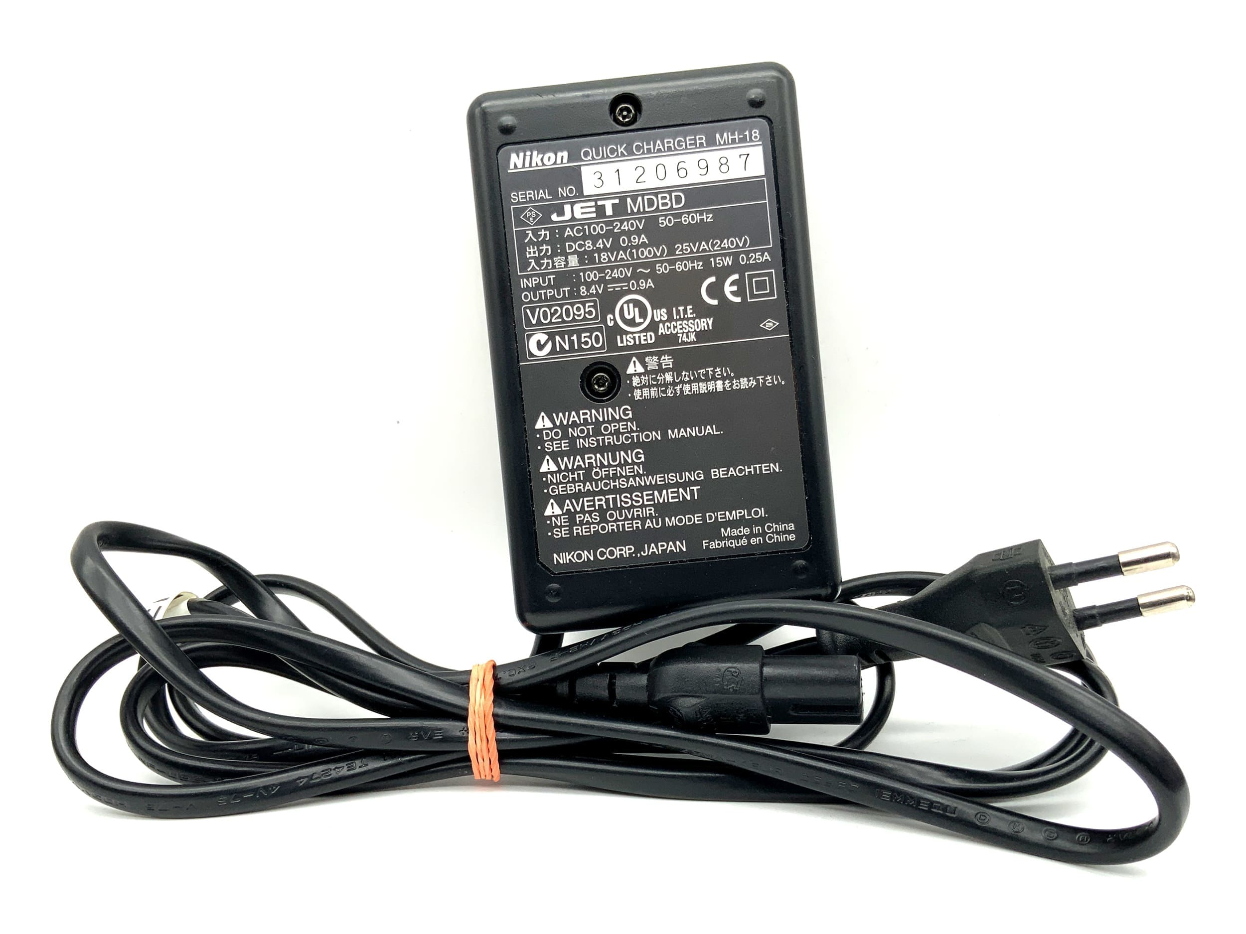 Nikon MH-18 Ladegerät EN-EL3|EN-EL3a|EN-EL3e Battery Charger Power Adaptor