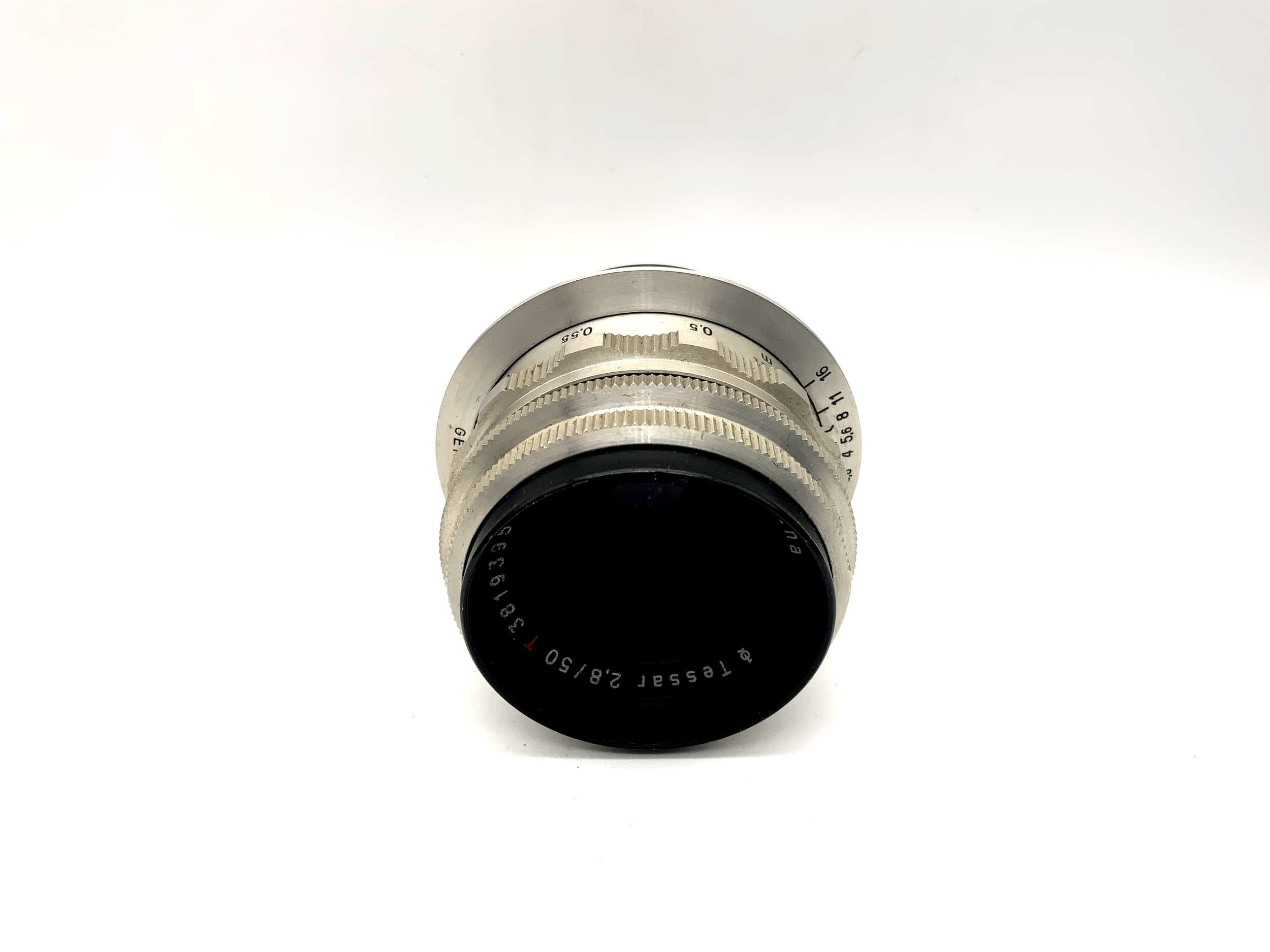 Carl Zeiss 50mm 1:2.8 Objektiv Tessar red T 12 Blades Kamera Lens (Praktina)