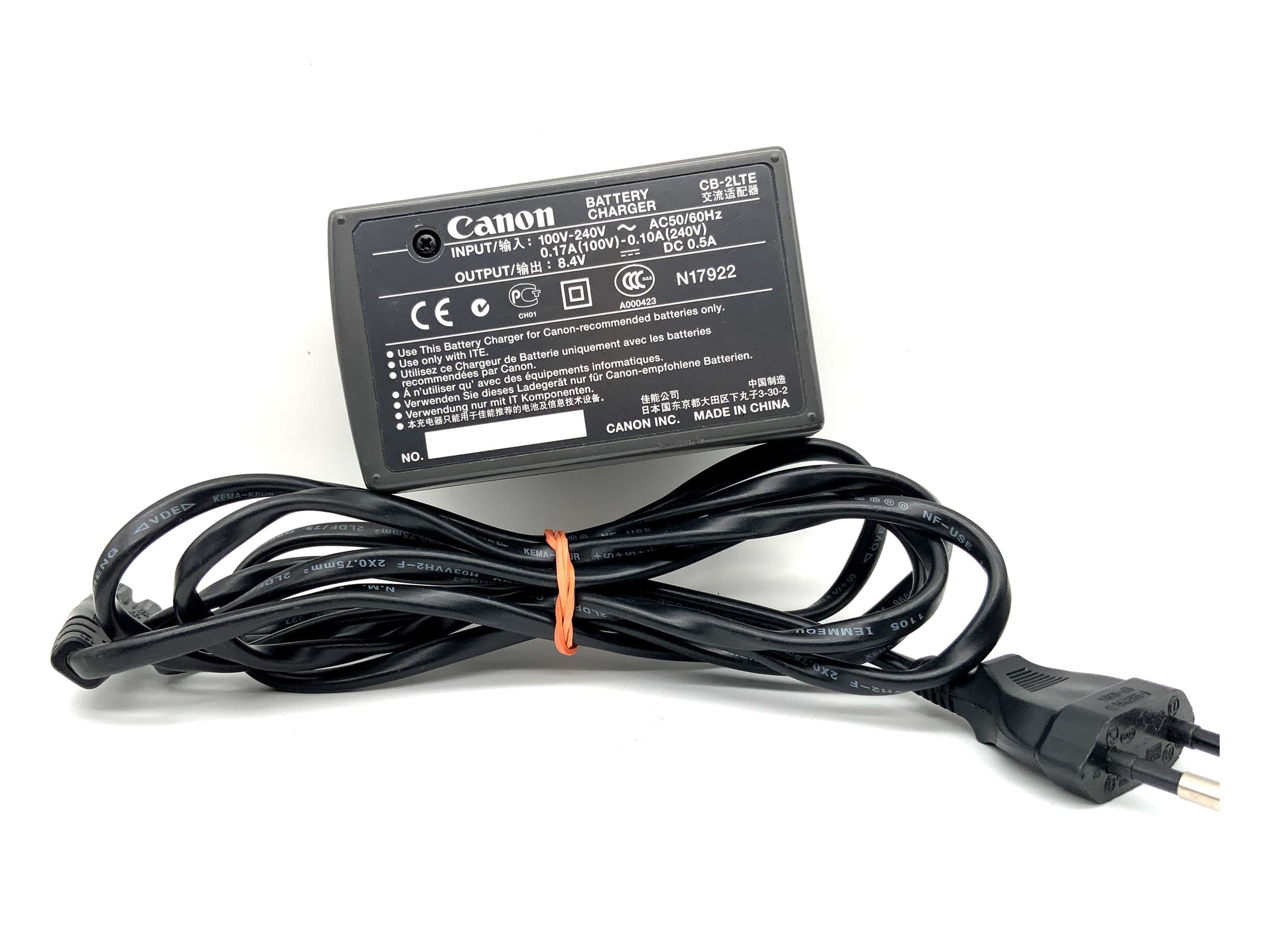 Canon CB-2LTE Ladegerät NB-2L NB-2LT Battery Charger Power Adaptor