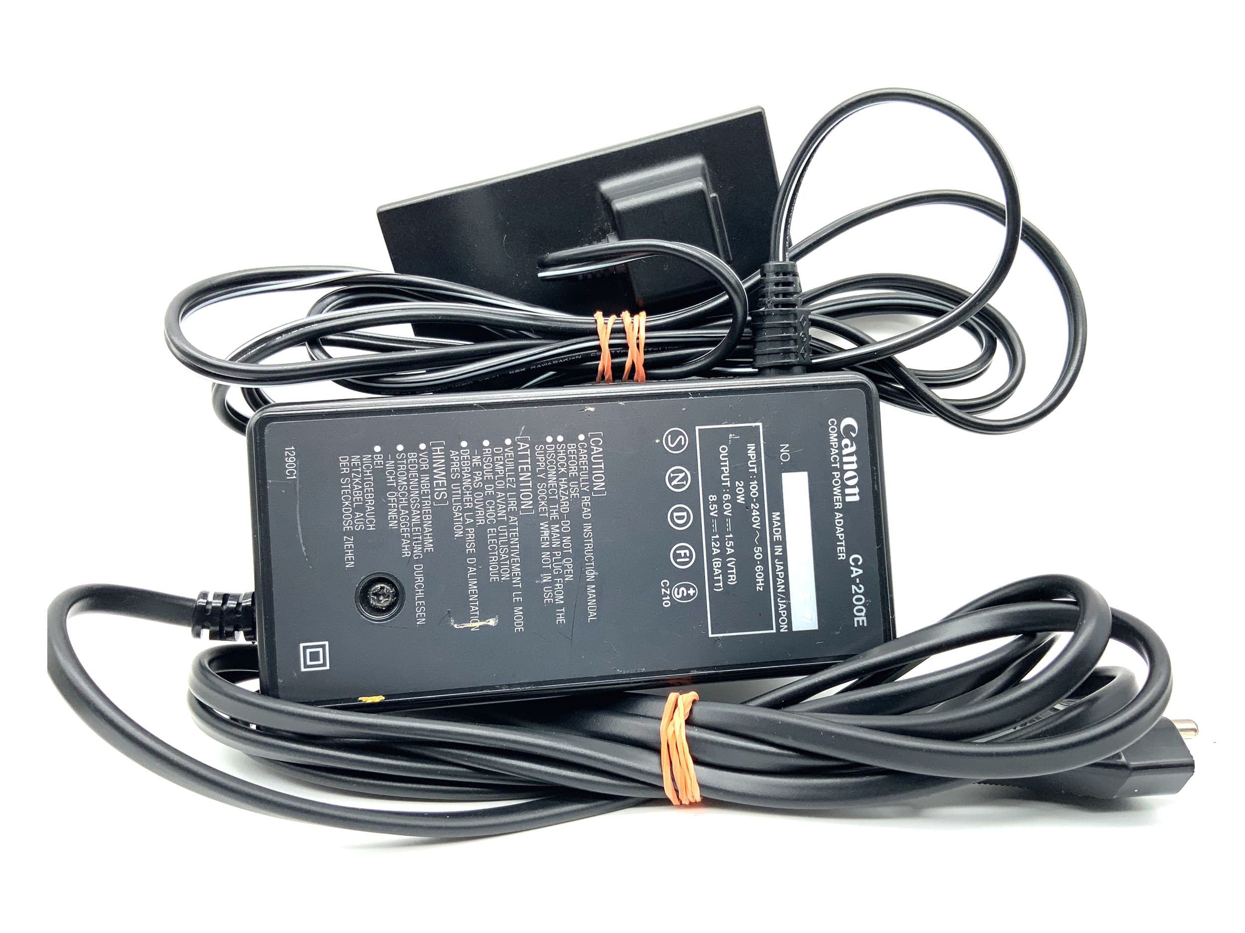 Canon CA-200 mit DC-200 Ladegerät Camcorder Battery Charger Power Adaptor