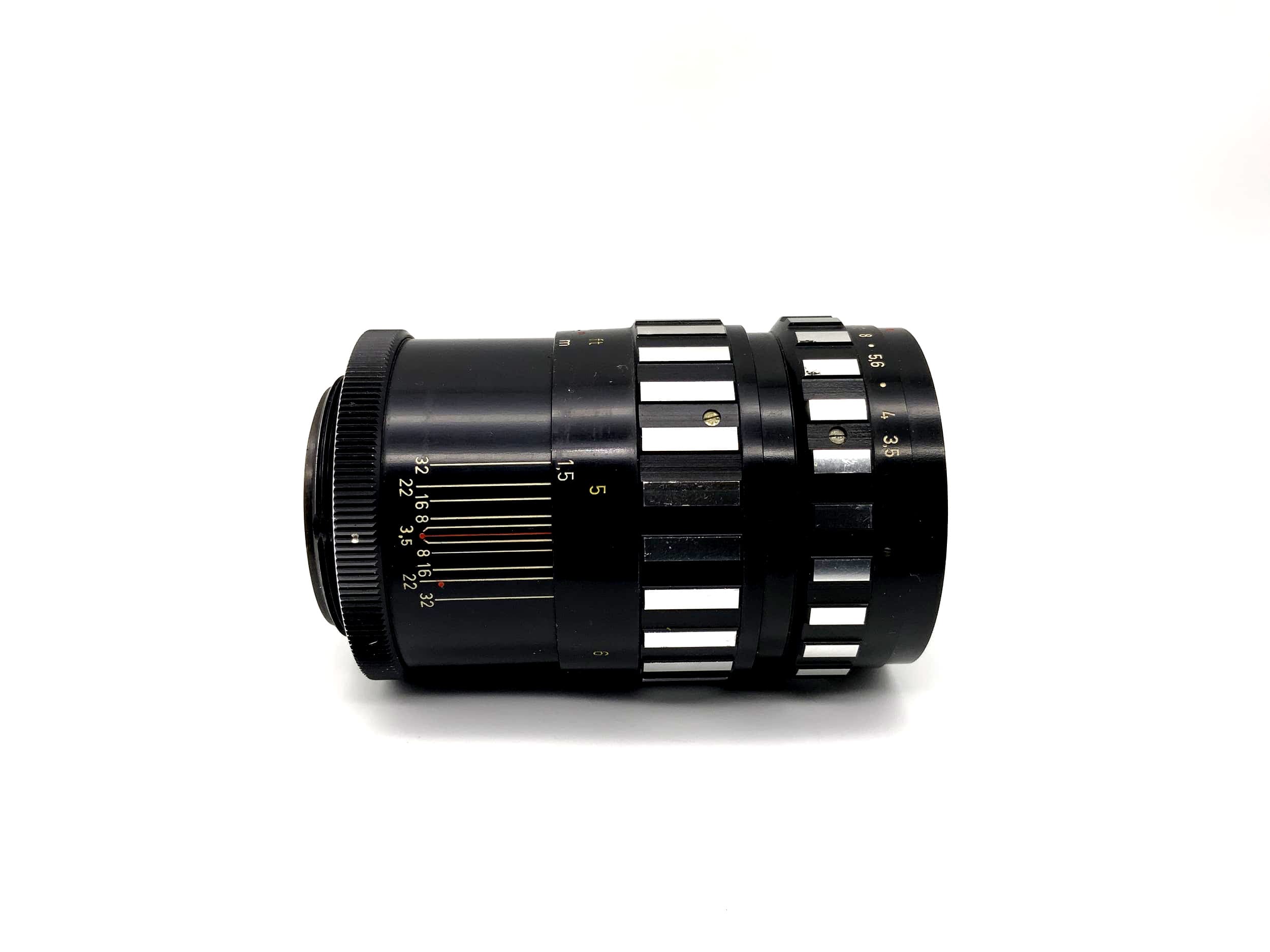 A.Schacht Ulm 135mm 1:3.5 Objektiv für Leica Travenar R Zebra Camera Lens (M39)